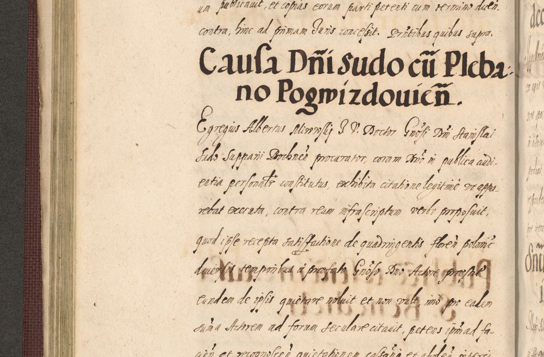 Zdjęcie nr 210 dla obiektu archiwalnego: Acta actorum causarum obligationum institutionum, decretorum, constitutionum, quietonum, resignonum, cessionum, accaeterarum, obseruonum tam iudicialium quam extraiudicialium coram Admondo Reverendo Domino Joanne Zerzynski Canonico, Vicario in Spiritualibus et Officiali generali Cracoviensis Iudice deputati per Illustrissimum ac Reverendissimum Dominum Martinum Szyszkowski Dei et Apostolice Sedis gratia Episcopum Cracoviensis ad Annum Domini Millesimum Sexcentesimum Decimum Septimum Indicatione quindecima Pontificus SS. D. N. D. Pauli Divina providentia Papae V. foeliciter moderni anno ipsus duodecimo continuantur