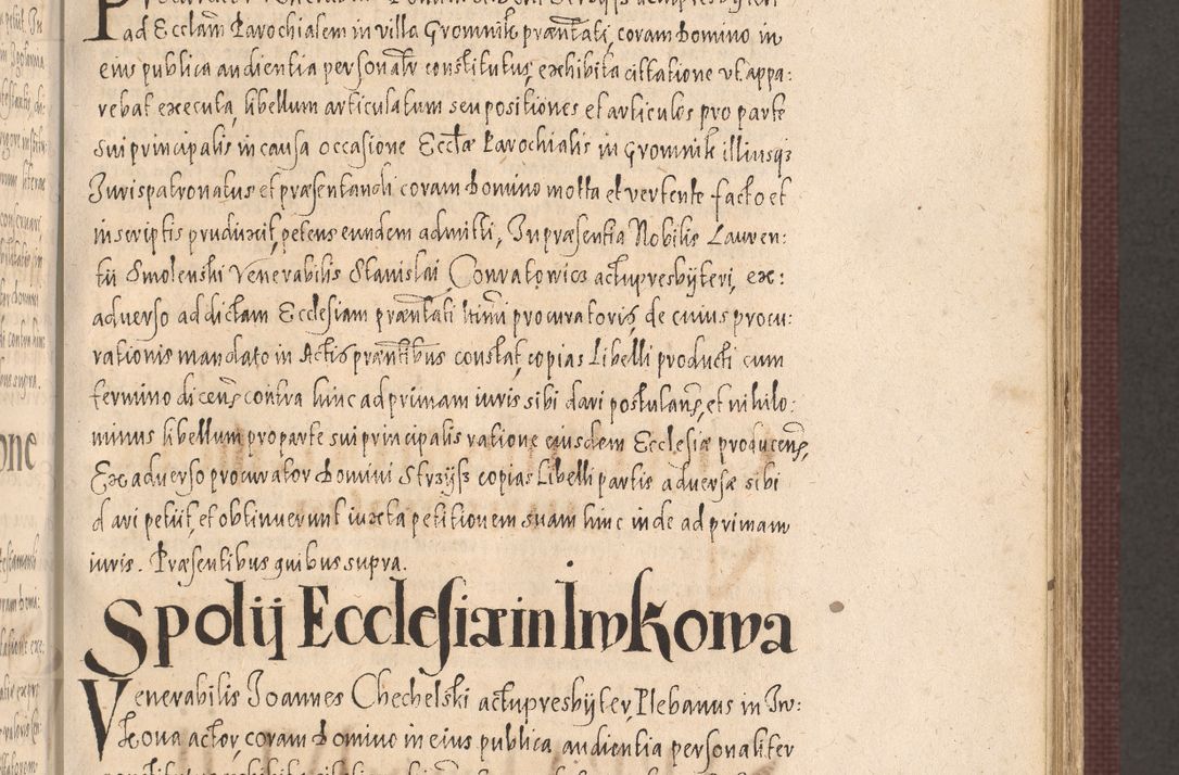 Zdjęcie nr 405 dla obiektu archiwalnego: Acta actorum causarum obligationum institutionum, decretorum, constitutionum, quietonum, resignonum, cessionum, accaeterarum, obseruonum tam iudicialium quam extraiudicialium coram Admondo Reverendo Domino Joanne Zerzynski Canonico, Vicario in Spiritualibus et Officiali generali Cracoviensis Iudice deputati per Illustrissimum ac Reverendissimum Dominum Martinum Szyszkowski Dei et Apostolice Sedis gratia Episcopum Cracoviensis ad Annum Domini Millesimum Sexcentesimum Decimum Septimum Indicatione quindecima Pontificus SS. D. N. D. Pauli Divina providentia Papae V. foeliciter moderni anno ipsus duodecimo continuantur