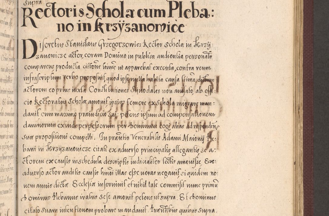 Zdjęcie nr 395 dla obiektu archiwalnego: Acta actorum causarum obligationum institutionum, decretorum, constitutionum, quietonum, resignonum, cessionum, accaeterarum, obseruonum tam iudicialium quam extraiudicialium coram Admondo Reverendo Domino Joanne Zerzynski Canonico, Vicario in Spiritualibus et Officiali generali Cracoviensis Iudice deputati per Illustrissimum ac Reverendissimum Dominum Martinum Szyszkowski Dei et Apostolice Sedis gratia Episcopum Cracoviensis ad Annum Domini Millesimum Sexcentesimum Decimum Septimum Indicatione quindecima Pontificus SS. D. N. D. Pauli Divina providentia Papae V. foeliciter moderni anno ipsus duodecimo continuantur