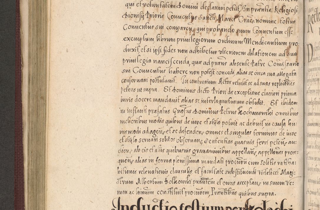 Zdjęcie nr 394 dla obiektu archiwalnego: Acta actorum causarum obligationum institutionum, decretorum, constitutionum, quietonum, resignonum, cessionum, accaeterarum, obseruonum tam iudicialium quam extraiudicialium coram Admondo Reverendo Domino Joanne Zerzynski Canonico, Vicario in Spiritualibus et Officiali generali Cracoviensis Iudice deputati per Illustrissimum ac Reverendissimum Dominum Martinum Szyszkowski Dei et Apostolice Sedis gratia Episcopum Cracoviensis ad Annum Domini Millesimum Sexcentesimum Decimum Septimum Indicatione quindecima Pontificus SS. D. N. D. Pauli Divina providentia Papae V. foeliciter moderni anno ipsus duodecimo continuantur