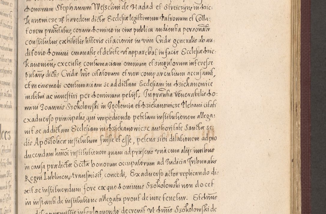 Zdjęcie nr 391 dla obiektu archiwalnego: Acta actorum causarum obligationum institutionum, decretorum, constitutionum, quietonum, resignonum, cessionum, accaeterarum, obseruonum tam iudicialium quam extraiudicialium coram Admondo Reverendo Domino Joanne Zerzynski Canonico, Vicario in Spiritualibus et Officiali generali Cracoviensis Iudice deputati per Illustrissimum ac Reverendissimum Dominum Martinum Szyszkowski Dei et Apostolice Sedis gratia Episcopum Cracoviensis ad Annum Domini Millesimum Sexcentesimum Decimum Septimum Indicatione quindecima Pontificus SS. D. N. D. Pauli Divina providentia Papae V. foeliciter moderni anno ipsus duodecimo continuantur