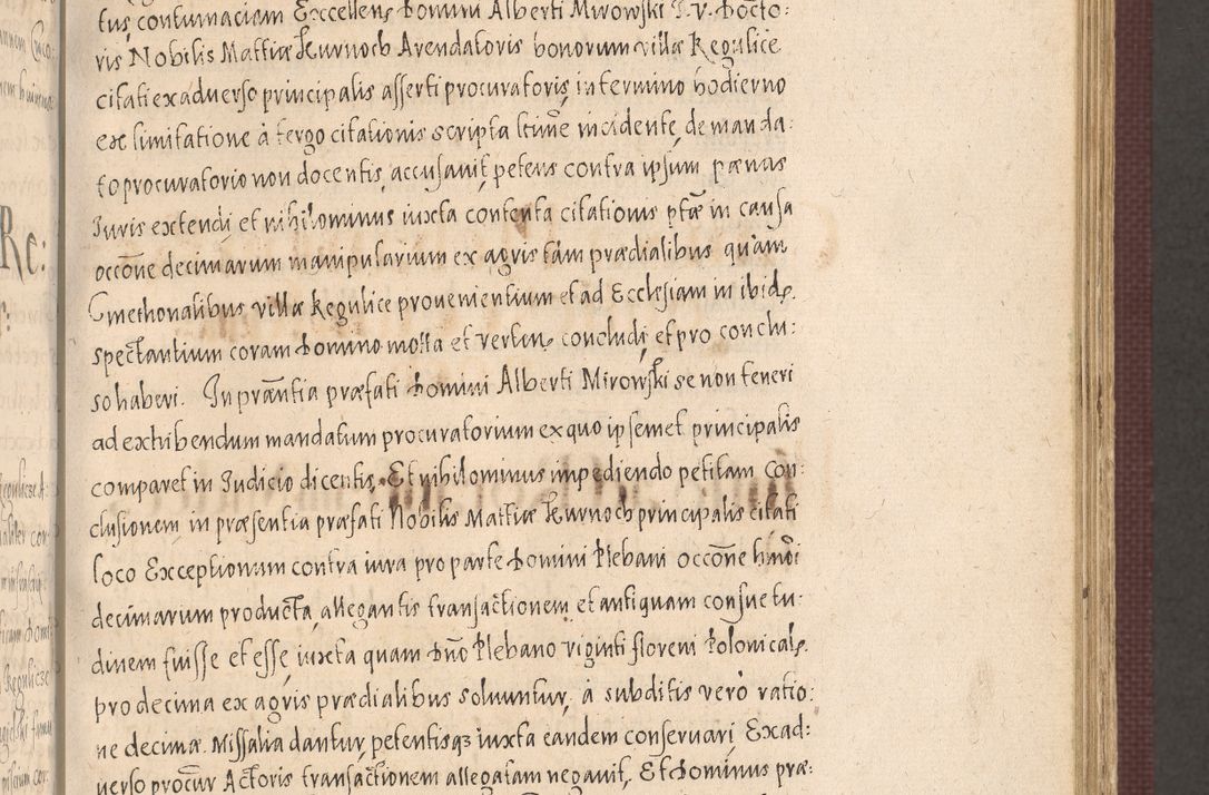 Zdjęcie nr 389 dla obiektu archiwalnego: Acta actorum causarum obligationum institutionum, decretorum, constitutionum, quietonum, resignonum, cessionum, accaeterarum, obseruonum tam iudicialium quam extraiudicialium coram Admondo Reverendo Domino Joanne Zerzynski Canonico, Vicario in Spiritualibus et Officiali generali Cracoviensis Iudice deputati per Illustrissimum ac Reverendissimum Dominum Martinum Szyszkowski Dei et Apostolice Sedis gratia Episcopum Cracoviensis ad Annum Domini Millesimum Sexcentesimum Decimum Septimum Indicatione quindecima Pontificus SS. D. N. D. Pauli Divina providentia Papae V. foeliciter moderni anno ipsus duodecimo continuantur