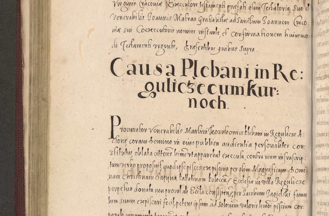 Zdjęcie nr 388 dla obiektu archiwalnego: Acta actorum causarum obligationum institutionum, decretorum, constitutionum, quietonum, resignonum, cessionum, accaeterarum, obseruonum tam iudicialium quam extraiudicialium coram Admondo Reverendo Domino Joanne Zerzynski Canonico, Vicario in Spiritualibus et Officiali generali Cracoviensis Iudice deputati per Illustrissimum ac Reverendissimum Dominum Martinum Szyszkowski Dei et Apostolice Sedis gratia Episcopum Cracoviensis ad Annum Domini Millesimum Sexcentesimum Decimum Septimum Indicatione quindecima Pontificus SS. D. N. D. Pauli Divina providentia Papae V. foeliciter moderni anno ipsus duodecimo continuantur