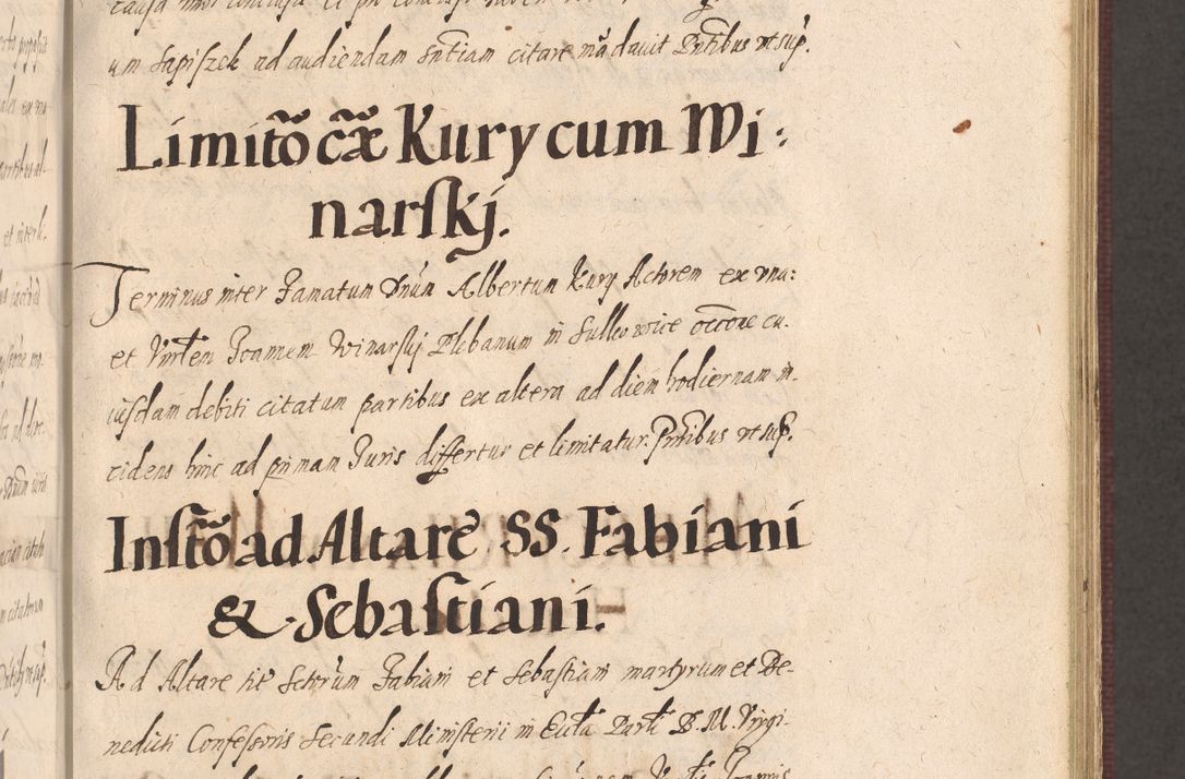 Zdjęcie nr 379 dla obiektu archiwalnego: Acta actorum causarum obligationum institutionum, decretorum, constitutionum, quietonum, resignonum, cessionum, accaeterarum, obseruonum tam iudicialium quam extraiudicialium coram Admondo Reverendo Domino Joanne Zerzynski Canonico, Vicario in Spiritualibus et Officiali generali Cracoviensis Iudice deputati per Illustrissimum ac Reverendissimum Dominum Martinum Szyszkowski Dei et Apostolice Sedis gratia Episcopum Cracoviensis ad Annum Domini Millesimum Sexcentesimum Decimum Septimum Indicatione quindecima Pontificus SS. D. N. D. Pauli Divina providentia Papae V. foeliciter moderni anno ipsus duodecimo continuantur
