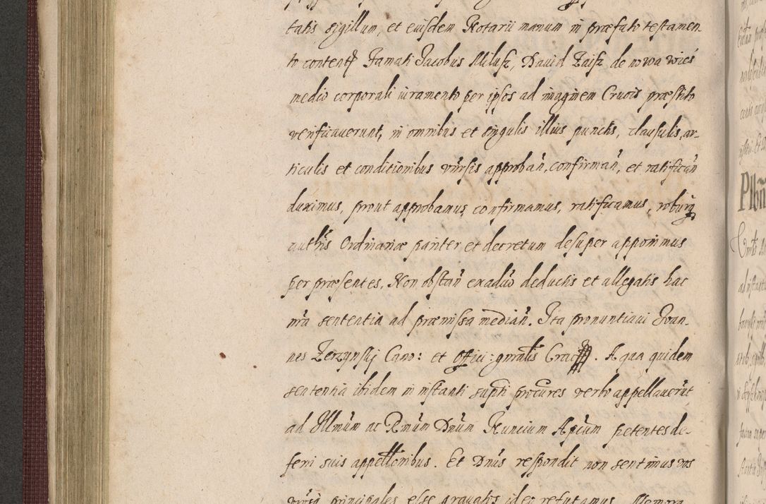 Zdjęcie nr 364 dla obiektu archiwalnego: Acta actorum causarum obligationum institutionum, decretorum, constitutionum, quietonum, resignonum, cessionum, accaeterarum, obseruonum tam iudicialium quam extraiudicialium coram Admondo Reverendo Domino Joanne Zerzynski Canonico, Vicario in Spiritualibus et Officiali generali Cracoviensis Iudice deputati per Illustrissimum ac Reverendissimum Dominum Martinum Szyszkowski Dei et Apostolice Sedis gratia Episcopum Cracoviensis ad Annum Domini Millesimum Sexcentesimum Decimum Septimum Indicatione quindecima Pontificus SS. D. N. D. Pauli Divina providentia Papae V. foeliciter moderni anno ipsus duodecimo continuantur