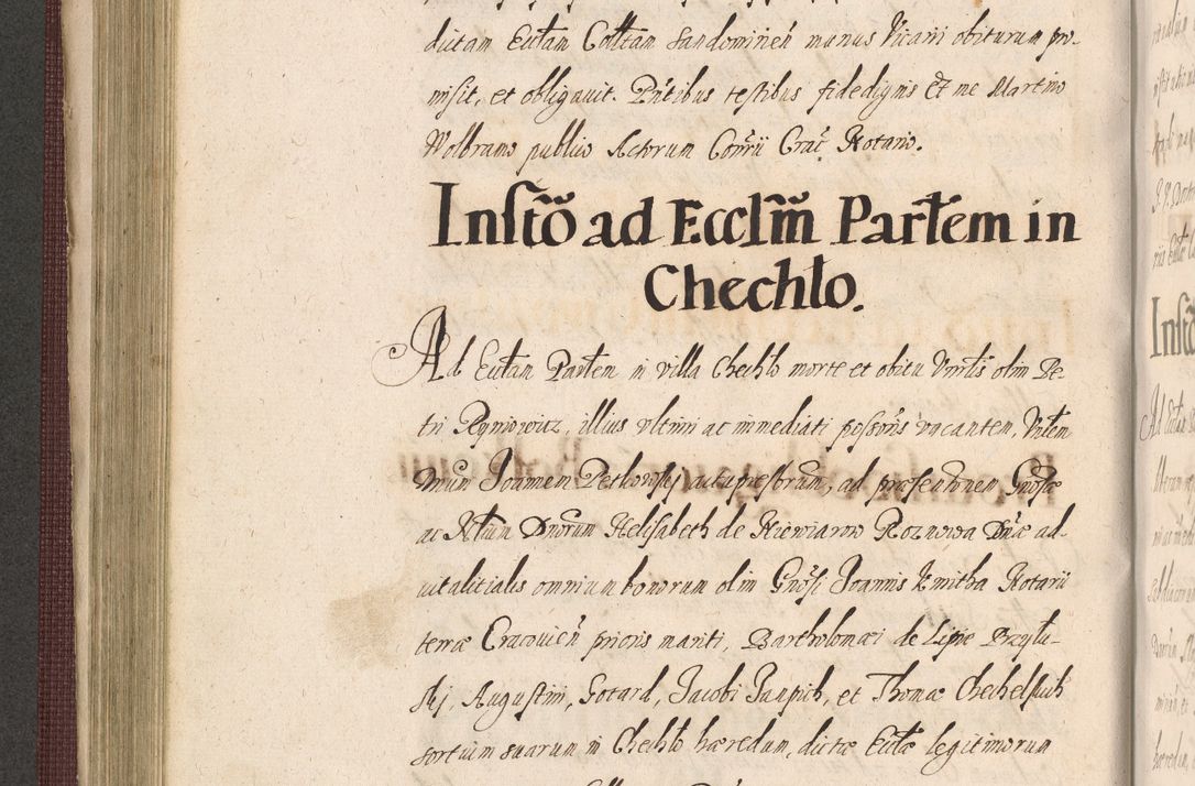 Zdjęcie nr 356 dla obiektu archiwalnego: Acta actorum causarum obligationum institutionum, decretorum, constitutionum, quietonum, resignonum, cessionum, accaeterarum, obseruonum tam iudicialium quam extraiudicialium coram Admondo Reverendo Domino Joanne Zerzynski Canonico, Vicario in Spiritualibus et Officiali generali Cracoviensis Iudice deputati per Illustrissimum ac Reverendissimum Dominum Martinum Szyszkowski Dei et Apostolice Sedis gratia Episcopum Cracoviensis ad Annum Domini Millesimum Sexcentesimum Decimum Septimum Indicatione quindecima Pontificus SS. D. N. D. Pauli Divina providentia Papae V. foeliciter moderni anno ipsus duodecimo continuantur