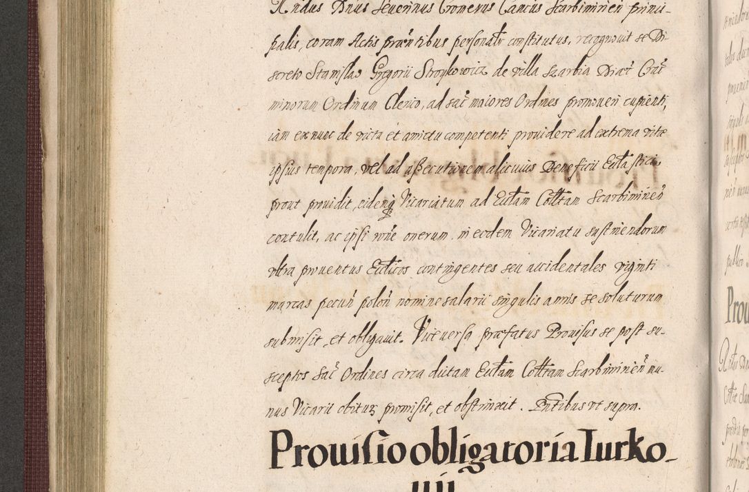 Zdjęcie nr 354 dla obiektu archiwalnego: Acta actorum causarum obligationum institutionum, decretorum, constitutionum, quietonum, resignonum, cessionum, accaeterarum, obseruonum tam iudicialium quam extraiudicialium coram Admondo Reverendo Domino Joanne Zerzynski Canonico, Vicario in Spiritualibus et Officiali generali Cracoviensis Iudice deputati per Illustrissimum ac Reverendissimum Dominum Martinum Szyszkowski Dei et Apostolice Sedis gratia Episcopum Cracoviensis ad Annum Domini Millesimum Sexcentesimum Decimum Septimum Indicatione quindecima Pontificus SS. D. N. D. Pauli Divina providentia Papae V. foeliciter moderni anno ipsus duodecimo continuantur