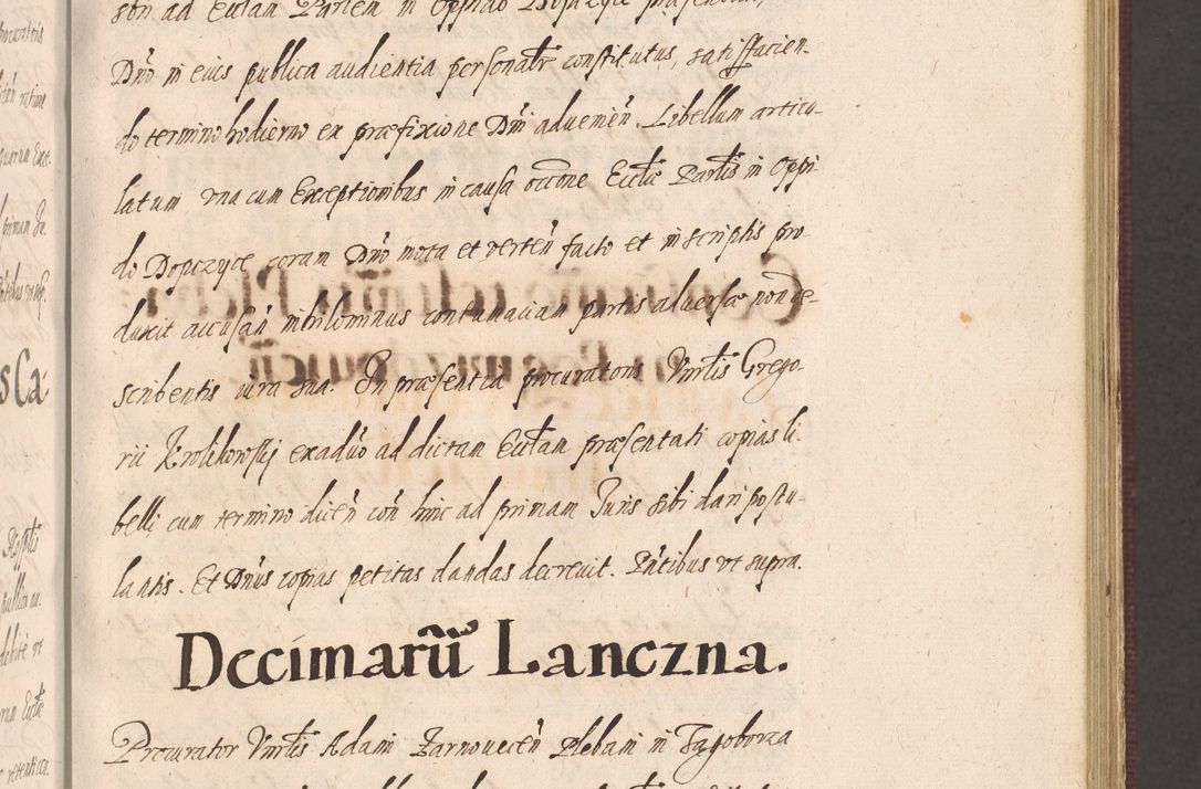 Zdjęcie nr 345 dla obiektu archiwalnego: Acta actorum causarum obligationum institutionum, decretorum, constitutionum, quietonum, resignonum, cessionum, accaeterarum, obseruonum tam iudicialium quam extraiudicialium coram Admondo Reverendo Domino Joanne Zerzynski Canonico, Vicario in Spiritualibus et Officiali generali Cracoviensis Iudice deputati per Illustrissimum ac Reverendissimum Dominum Martinum Szyszkowski Dei et Apostolice Sedis gratia Episcopum Cracoviensis ad Annum Domini Millesimum Sexcentesimum Decimum Septimum Indicatione quindecima Pontificus SS. D. N. D. Pauli Divina providentia Papae V. foeliciter moderni anno ipsus duodecimo continuantur