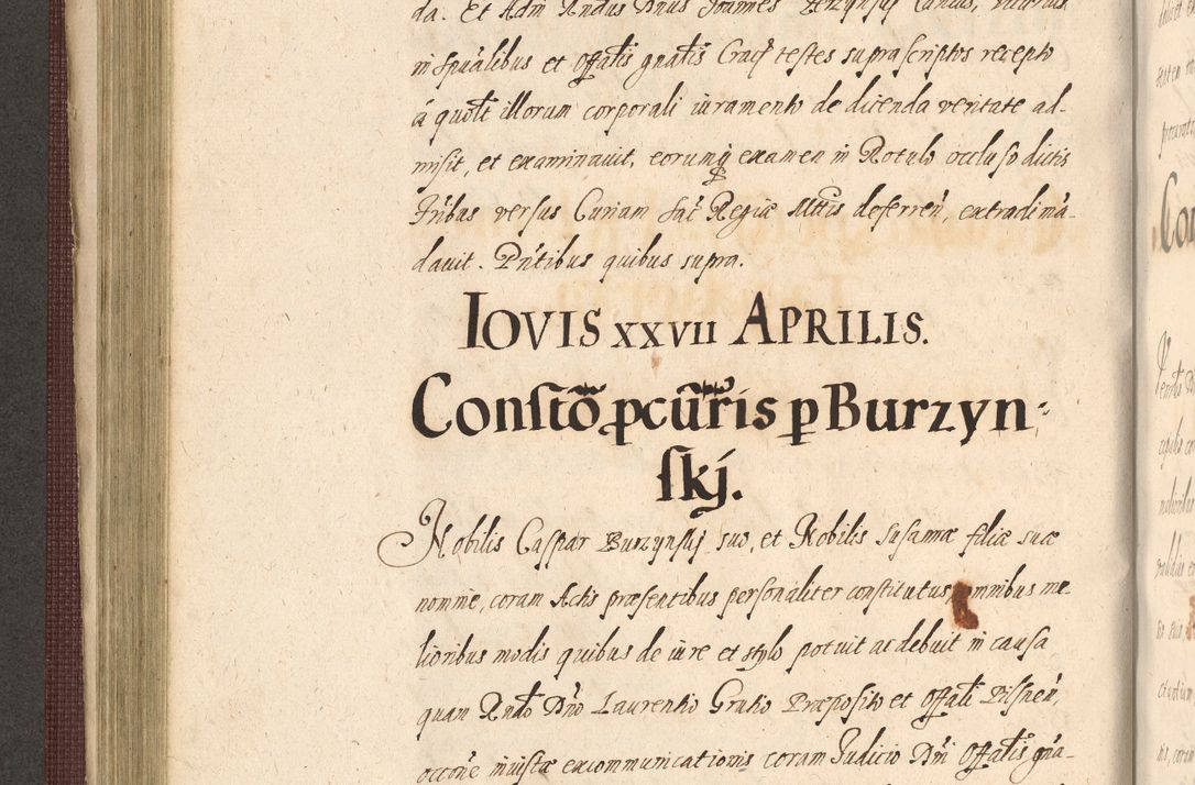 Zdjęcie nr 336 dla obiektu archiwalnego: Acta actorum causarum obligationum institutionum, decretorum, constitutionum, quietonum, resignonum, cessionum, accaeterarum, obseruonum tam iudicialium quam extraiudicialium coram Admondo Reverendo Domino Joanne Zerzynski Canonico, Vicario in Spiritualibus et Officiali generali Cracoviensis Iudice deputati per Illustrissimum ac Reverendissimum Dominum Martinum Szyszkowski Dei et Apostolice Sedis gratia Episcopum Cracoviensis ad Annum Domini Millesimum Sexcentesimum Decimum Septimum Indicatione quindecima Pontificus SS. D. N. D. Pauli Divina providentia Papae V. foeliciter moderni anno ipsus duodecimo continuantur
