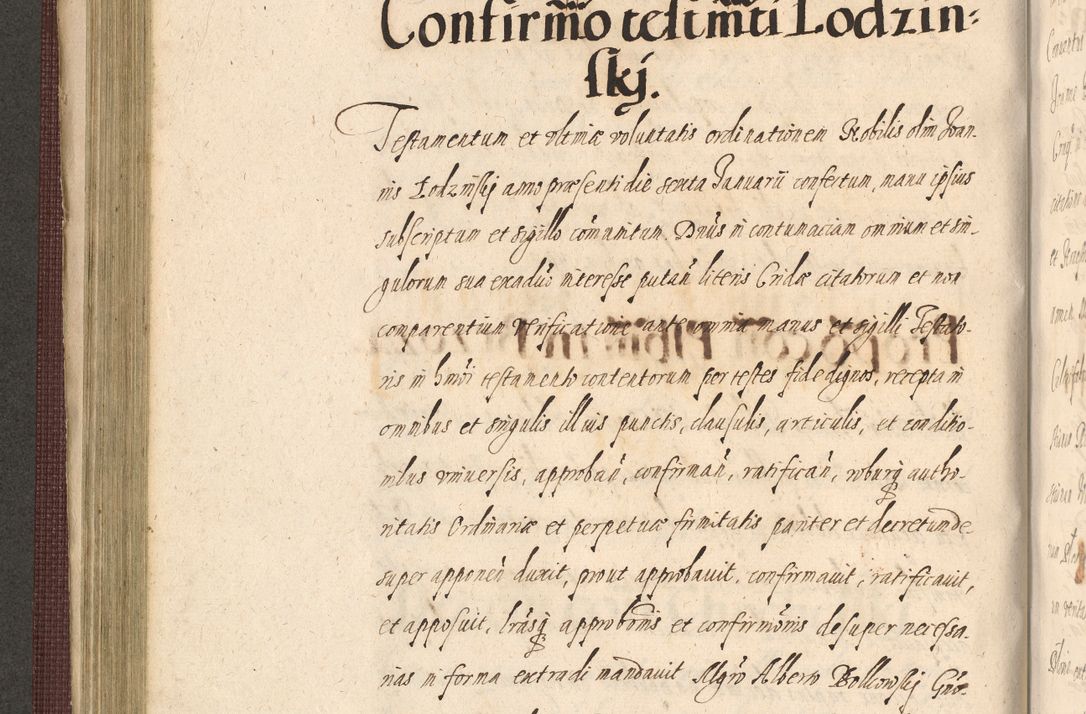 Zdjęcie nr 334 dla obiektu archiwalnego: Acta actorum causarum obligationum institutionum, decretorum, constitutionum, quietonum, resignonum, cessionum, accaeterarum, obseruonum tam iudicialium quam extraiudicialium coram Admondo Reverendo Domino Joanne Zerzynski Canonico, Vicario in Spiritualibus et Officiali generali Cracoviensis Iudice deputati per Illustrissimum ac Reverendissimum Dominum Martinum Szyszkowski Dei et Apostolice Sedis gratia Episcopum Cracoviensis ad Annum Domini Millesimum Sexcentesimum Decimum Septimum Indicatione quindecima Pontificus SS. D. N. D. Pauli Divina providentia Papae V. foeliciter moderni anno ipsus duodecimo continuantur
