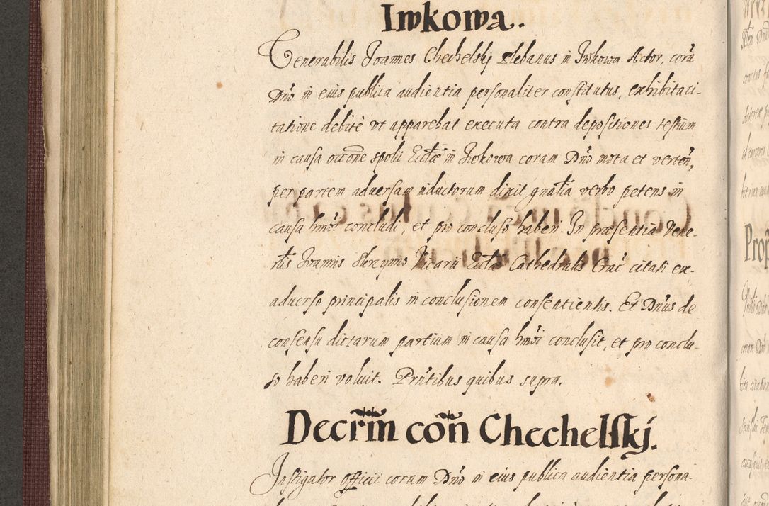 Zdjęcie nr 332 dla obiektu archiwalnego: Acta actorum causarum obligationum institutionum, decretorum, constitutionum, quietonum, resignonum, cessionum, accaeterarum, obseruonum tam iudicialium quam extraiudicialium coram Admondo Reverendo Domino Joanne Zerzynski Canonico, Vicario in Spiritualibus et Officiali generali Cracoviensis Iudice deputati per Illustrissimum ac Reverendissimum Dominum Martinum Szyszkowski Dei et Apostolice Sedis gratia Episcopum Cracoviensis ad Annum Domini Millesimum Sexcentesimum Decimum Septimum Indicatione quindecima Pontificus SS. D. N. D. Pauli Divina providentia Papae V. foeliciter moderni anno ipsus duodecimo continuantur