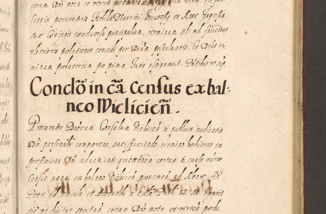 Zdjęcie nr 331 dla obiektu archiwalnego: Acta actorum causarum obligationum institutionum, decretorum, constitutionum, quietonum, resignonum, cessionum, accaeterarum, obseruonum tam iudicialium quam extraiudicialium coram Admondo Reverendo Domino Joanne Zerzynski Canonico, Vicario in Spiritualibus et Officiali generali Cracoviensis Iudice deputati per Illustrissimum ac Reverendissimum Dominum Martinum Szyszkowski Dei et Apostolice Sedis gratia Episcopum Cracoviensis ad Annum Domini Millesimum Sexcentesimum Decimum Septimum Indicatione quindecima Pontificus SS. D. N. D. Pauli Divina providentia Papae V. foeliciter moderni anno ipsus duodecimo continuantur