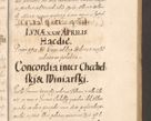 Zdjęcie nr 325 dla obiektu archiwalnego: Acta actorum causarum obligationum institutionum, decretorum, constitutionum, quietonum, resignonum, cessionum, accaeterarum, obseruonum tam iudicialium quam extraiudicialium coram Admondo Reverendo Domino Joanne Zerzynski Canonico, Vicario in Spiritualibus et Officiali generali Cracoviensis Iudice deputati per Illustrissimum ac Reverendissimum Dominum Martinum Szyszkowski Dei et Apostolice Sedis gratia Episcopum Cracoviensis ad Annum Domini Millesimum Sexcentesimum Decimum Septimum Indicatione quindecima Pontificus SS. D. N. D. Pauli Divina providentia Papae V. foeliciter moderni anno ipsus duodecimo continuantur