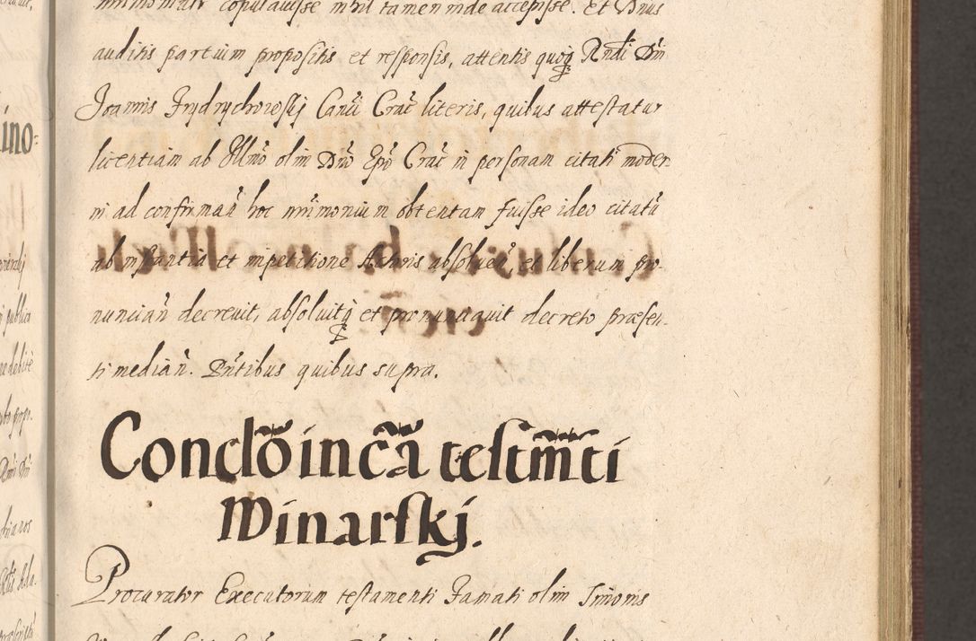 Zdjęcie nr 317 dla obiektu archiwalnego: Acta actorum causarum obligationum institutionum, decretorum, constitutionum, quietonum, resignonum, cessionum, accaeterarum, obseruonum tam iudicialium quam extraiudicialium coram Admondo Reverendo Domino Joanne Zerzynski Canonico, Vicario in Spiritualibus et Officiali generali Cracoviensis Iudice deputati per Illustrissimum ac Reverendissimum Dominum Martinum Szyszkowski Dei et Apostolice Sedis gratia Episcopum Cracoviensis ad Annum Domini Millesimum Sexcentesimum Decimum Septimum Indicatione quindecima Pontificus SS. D. N. D. Pauli Divina providentia Papae V. foeliciter moderni anno ipsus duodecimo continuantur