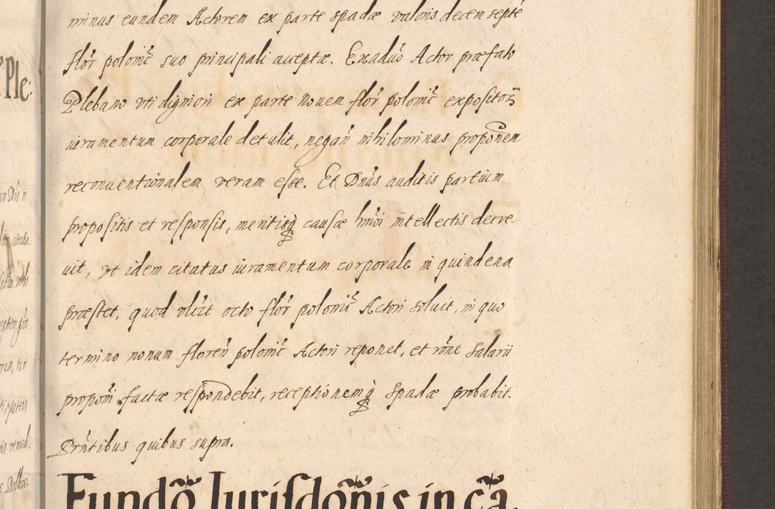 Zdjęcie nr 299 dla obiektu archiwalnego: Acta actorum causarum obligationum institutionum, decretorum, constitutionum, quietonum, resignonum, cessionum, accaeterarum, obseruonum tam iudicialium quam extraiudicialium coram Admondo Reverendo Domino Joanne Zerzynski Canonico, Vicario in Spiritualibus et Officiali generali Cracoviensis Iudice deputati per Illustrissimum ac Reverendissimum Dominum Martinum Szyszkowski Dei et Apostolice Sedis gratia Episcopum Cracoviensis ad Annum Domini Millesimum Sexcentesimum Decimum Septimum Indicatione quindecima Pontificus SS. D. N. D. Pauli Divina providentia Papae V. foeliciter moderni anno ipsus duodecimo continuantur