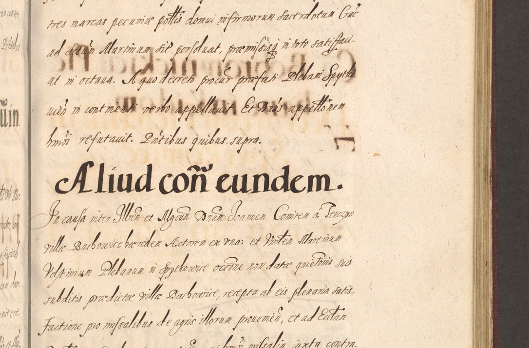 Zdjęcie nr 297 dla obiektu archiwalnego: Acta actorum causarum obligationum institutionum, decretorum, constitutionum, quietonum, resignonum, cessionum, accaeterarum, obseruonum tam iudicialium quam extraiudicialium coram Admondo Reverendo Domino Joanne Zerzynski Canonico, Vicario in Spiritualibus et Officiali generali Cracoviensis Iudice deputati per Illustrissimum ac Reverendissimum Dominum Martinum Szyszkowski Dei et Apostolice Sedis gratia Episcopum Cracoviensis ad Annum Domini Millesimum Sexcentesimum Decimum Septimum Indicatione quindecima Pontificus SS. D. N. D. Pauli Divina providentia Papae V. foeliciter moderni anno ipsus duodecimo continuantur