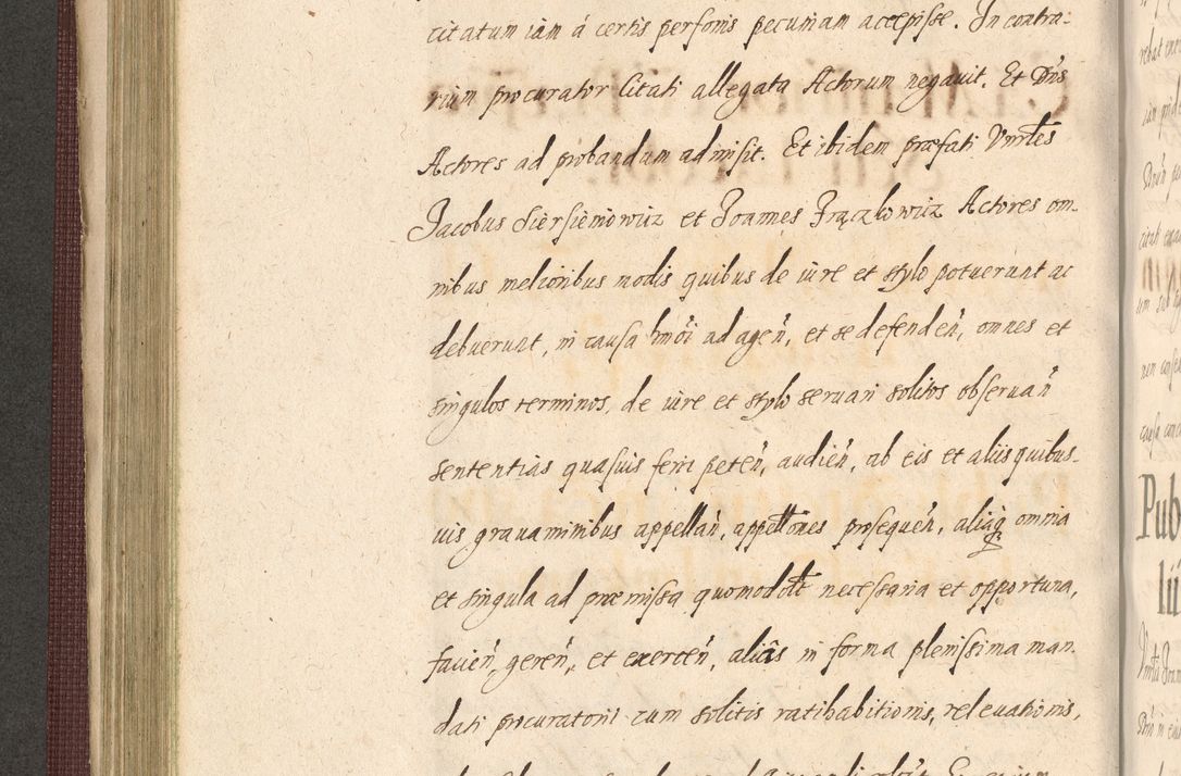Zdjęcie nr 294 dla obiektu archiwalnego: Acta actorum causarum obligationum institutionum, decretorum, constitutionum, quietonum, resignonum, cessionum, accaeterarum, obseruonum tam iudicialium quam extraiudicialium coram Admondo Reverendo Domino Joanne Zerzynski Canonico, Vicario in Spiritualibus et Officiali generali Cracoviensis Iudice deputati per Illustrissimum ac Reverendissimum Dominum Martinum Szyszkowski Dei et Apostolice Sedis gratia Episcopum Cracoviensis ad Annum Domini Millesimum Sexcentesimum Decimum Septimum Indicatione quindecima Pontificus SS. D. N. D. Pauli Divina providentia Papae V. foeliciter moderni anno ipsus duodecimo continuantur