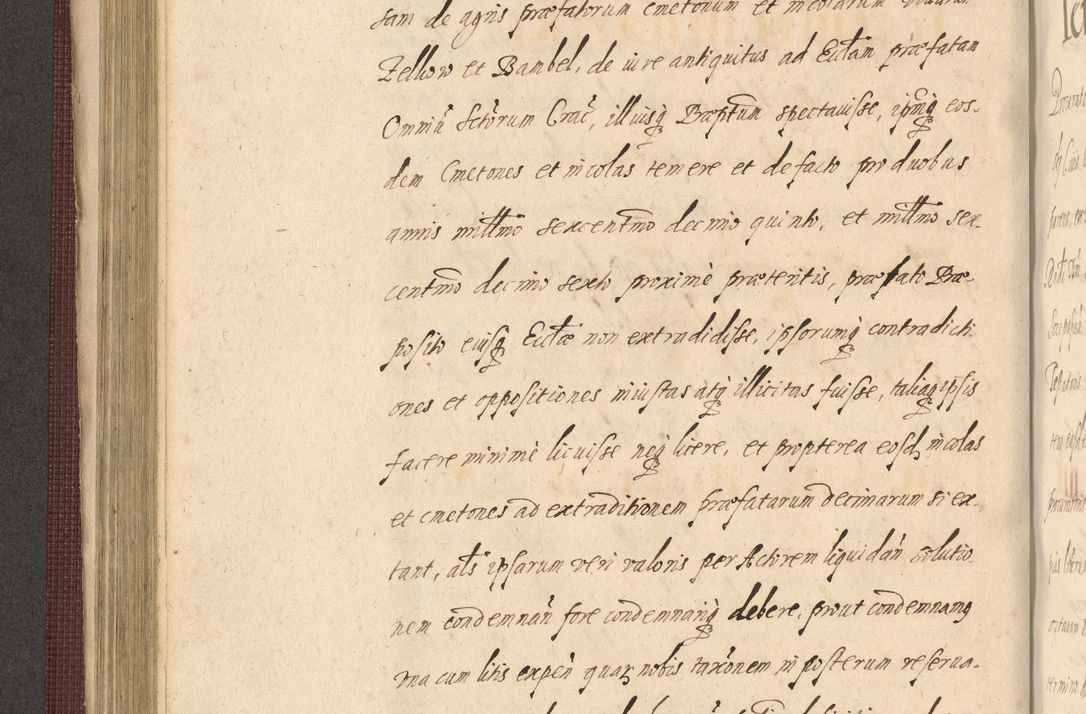 Zdjęcie nr 290 dla obiektu archiwalnego: Acta actorum causarum obligationum institutionum, decretorum, constitutionum, quietonum, resignonum, cessionum, accaeterarum, obseruonum tam iudicialium quam extraiudicialium coram Admondo Reverendo Domino Joanne Zerzynski Canonico, Vicario in Spiritualibus et Officiali generali Cracoviensis Iudice deputati per Illustrissimum ac Reverendissimum Dominum Martinum Szyszkowski Dei et Apostolice Sedis gratia Episcopum Cracoviensis ad Annum Domini Millesimum Sexcentesimum Decimum Septimum Indicatione quindecima Pontificus SS. D. N. D. Pauli Divina providentia Papae V. foeliciter moderni anno ipsus duodecimo continuantur