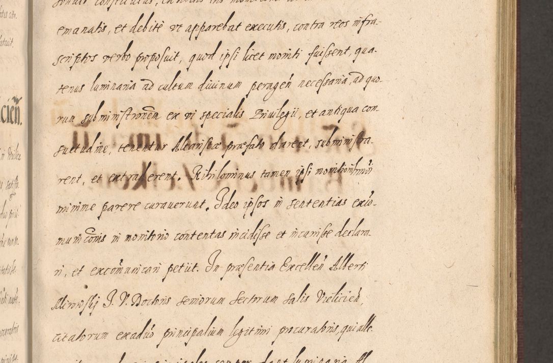 Zdjęcie nr 287 dla obiektu archiwalnego: Acta actorum causarum obligationum institutionum, decretorum, constitutionum, quietonum, resignonum, cessionum, accaeterarum, obseruonum tam iudicialium quam extraiudicialium coram Admondo Reverendo Domino Joanne Zerzynski Canonico, Vicario in Spiritualibus et Officiali generali Cracoviensis Iudice deputati per Illustrissimum ac Reverendissimum Dominum Martinum Szyszkowski Dei et Apostolice Sedis gratia Episcopum Cracoviensis ad Annum Domini Millesimum Sexcentesimum Decimum Septimum Indicatione quindecima Pontificus SS. D. N. D. Pauli Divina providentia Papae V. foeliciter moderni anno ipsus duodecimo continuantur