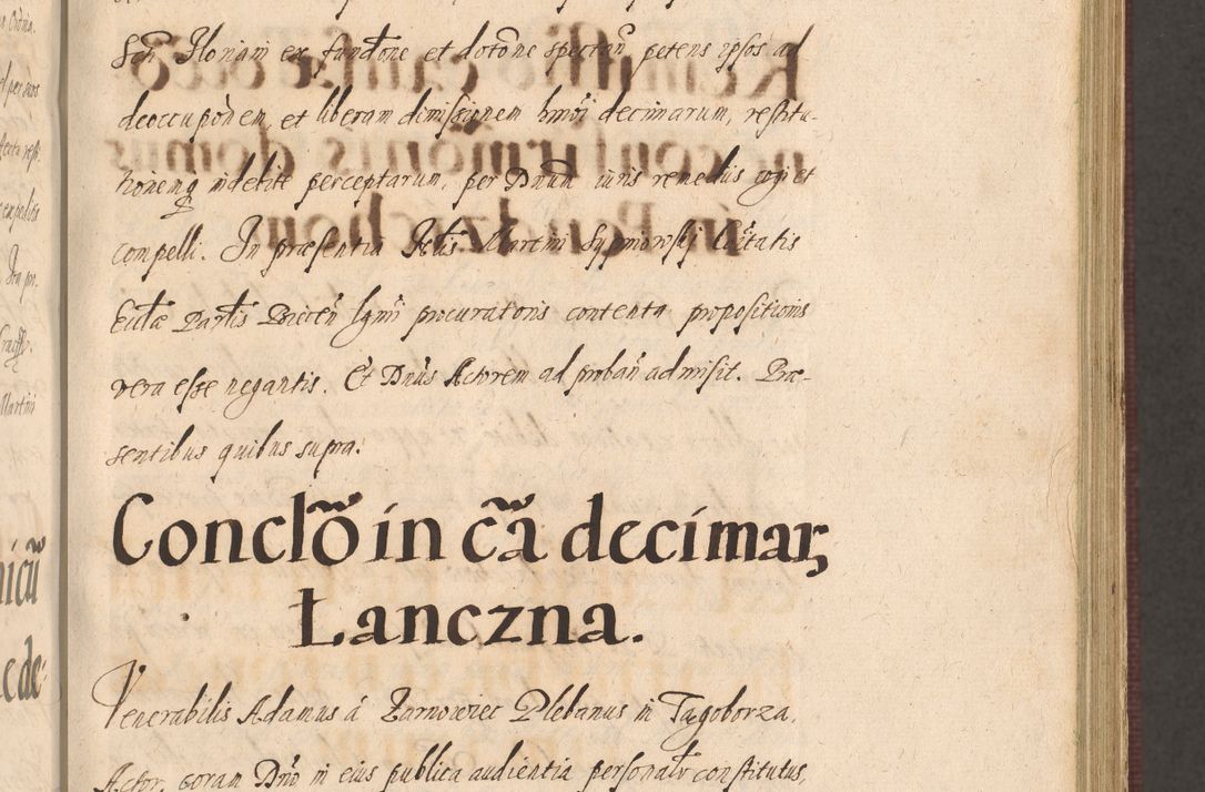 Zdjęcie nr 275 dla obiektu archiwalnego: Acta actorum causarum obligationum institutionum, decretorum, constitutionum, quietonum, resignonum, cessionum, accaeterarum, obseruonum tam iudicialium quam extraiudicialium coram Admondo Reverendo Domino Joanne Zerzynski Canonico, Vicario in Spiritualibus et Officiali generali Cracoviensis Iudice deputati per Illustrissimum ac Reverendissimum Dominum Martinum Szyszkowski Dei et Apostolice Sedis gratia Episcopum Cracoviensis ad Annum Domini Millesimum Sexcentesimum Decimum Septimum Indicatione quindecima Pontificus SS. D. N. D. Pauli Divina providentia Papae V. foeliciter moderni anno ipsus duodecimo continuantur