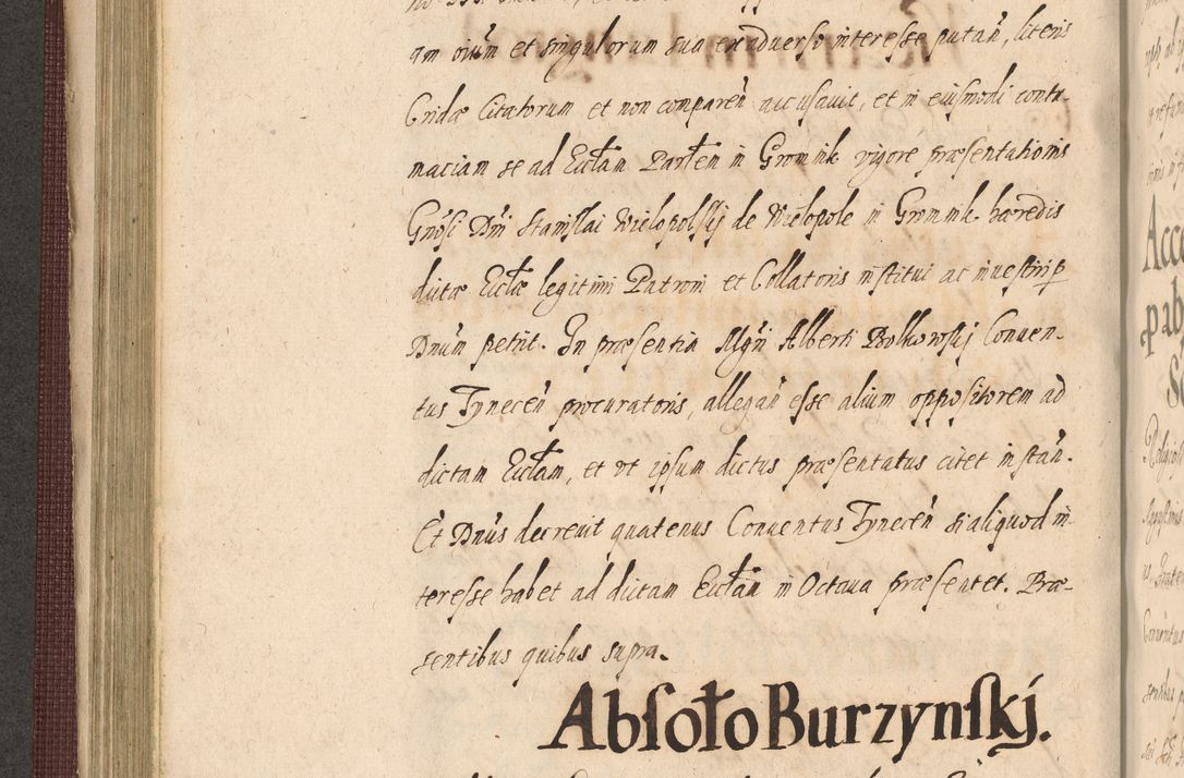 Zdjęcie nr 266 dla obiektu archiwalnego: Acta actorum causarum obligationum institutionum, decretorum, constitutionum, quietonum, resignonum, cessionum, accaeterarum, obseruonum tam iudicialium quam extraiudicialium coram Admondo Reverendo Domino Joanne Zerzynski Canonico, Vicario in Spiritualibus et Officiali generali Cracoviensis Iudice deputati per Illustrissimum ac Reverendissimum Dominum Martinum Szyszkowski Dei et Apostolice Sedis gratia Episcopum Cracoviensis ad Annum Domini Millesimum Sexcentesimum Decimum Septimum Indicatione quindecima Pontificus SS. D. N. D. Pauli Divina providentia Papae V. foeliciter moderni anno ipsus duodecimo continuantur