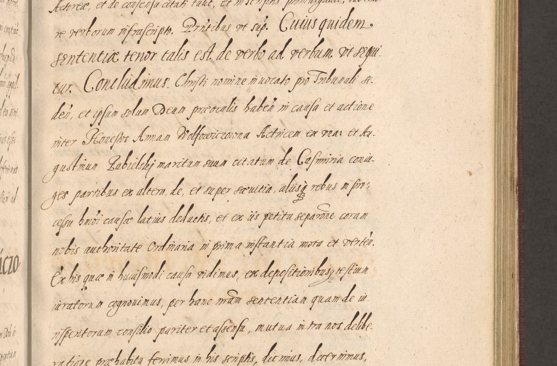 Zdjęcie nr 253 dla obiektu archiwalnego: Acta actorum causarum obligationum institutionum, decretorum, constitutionum, quietonum, resignonum, cessionum, accaeterarum, obseruonum tam iudicialium quam extraiudicialium coram Admondo Reverendo Domino Joanne Zerzynski Canonico, Vicario in Spiritualibus et Officiali generali Cracoviensis Iudice deputati per Illustrissimum ac Reverendissimum Dominum Martinum Szyszkowski Dei et Apostolice Sedis gratia Episcopum Cracoviensis ad Annum Domini Millesimum Sexcentesimum Decimum Septimum Indicatione quindecima Pontificus SS. D. N. D. Pauli Divina providentia Papae V. foeliciter moderni anno ipsus duodecimo continuantur