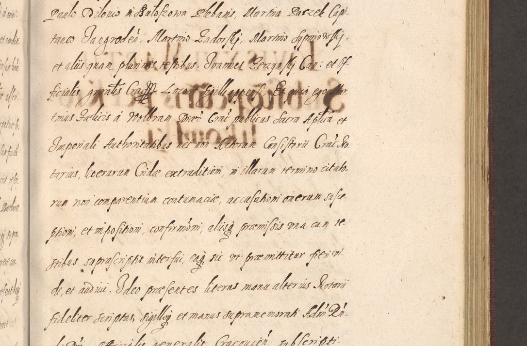 Zdjęcie nr 225 dla obiektu archiwalnego: Acta actorum causarum obligationum institutionum, decretorum, constitutionum, quietonum, resignonum, cessionum, accaeterarum, obseruonum tam iudicialium quam extraiudicialium coram Admondo Reverendo Domino Joanne Zerzynski Canonico, Vicario in Spiritualibus et Officiali generali Cracoviensis Iudice deputati per Illustrissimum ac Reverendissimum Dominum Martinum Szyszkowski Dei et Apostolice Sedis gratia Episcopum Cracoviensis ad Annum Domini Millesimum Sexcentesimum Decimum Septimum Indicatione quindecima Pontificus SS. D. N. D. Pauli Divina providentia Papae V. foeliciter moderni anno ipsus duodecimo continuantur