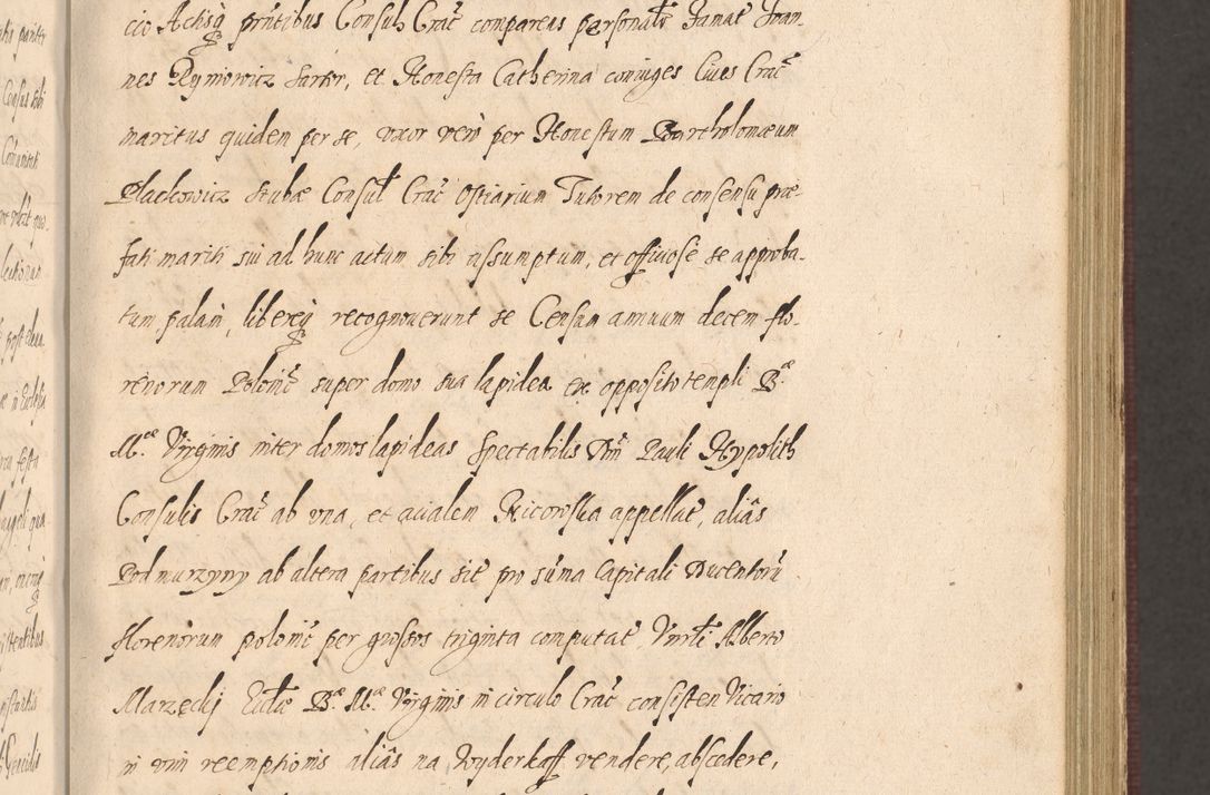 Zdjęcie nr 221 dla obiektu archiwalnego: Acta actorum causarum obligationum institutionum, decretorum, constitutionum, quietonum, resignonum, cessionum, accaeterarum, obseruonum tam iudicialium quam extraiudicialium coram Admondo Reverendo Domino Joanne Zerzynski Canonico, Vicario in Spiritualibus et Officiali generali Cracoviensis Iudice deputati per Illustrissimum ac Reverendissimum Dominum Martinum Szyszkowski Dei et Apostolice Sedis gratia Episcopum Cracoviensis ad Annum Domini Millesimum Sexcentesimum Decimum Septimum Indicatione quindecima Pontificus SS. D. N. D. Pauli Divina providentia Papae V. foeliciter moderni anno ipsus duodecimo continuantur