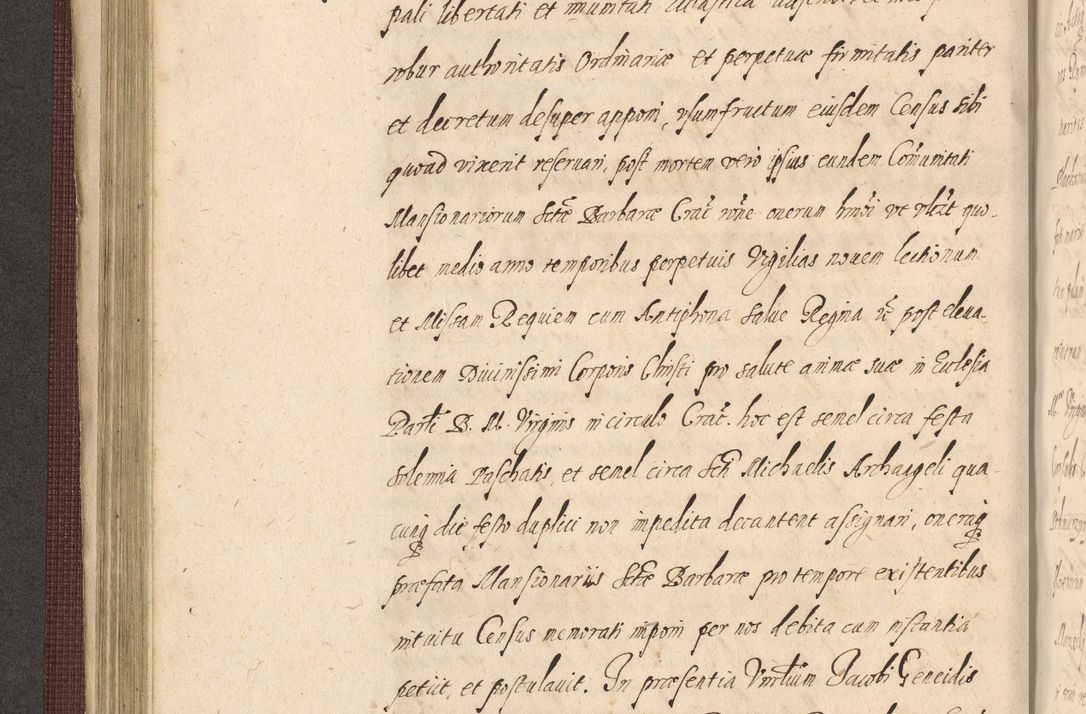 Zdjęcie nr 220 dla obiektu archiwalnego: Acta actorum causarum obligationum institutionum, decretorum, constitutionum, quietonum, resignonum, cessionum, accaeterarum, obseruonum tam iudicialium quam extraiudicialium coram Admondo Reverendo Domino Joanne Zerzynski Canonico, Vicario in Spiritualibus et Officiali generali Cracoviensis Iudice deputati per Illustrissimum ac Reverendissimum Dominum Martinum Szyszkowski Dei et Apostolice Sedis gratia Episcopum Cracoviensis ad Annum Domini Millesimum Sexcentesimum Decimum Septimum Indicatione quindecima Pontificus SS. D. N. D. Pauli Divina providentia Papae V. foeliciter moderni anno ipsus duodecimo continuantur