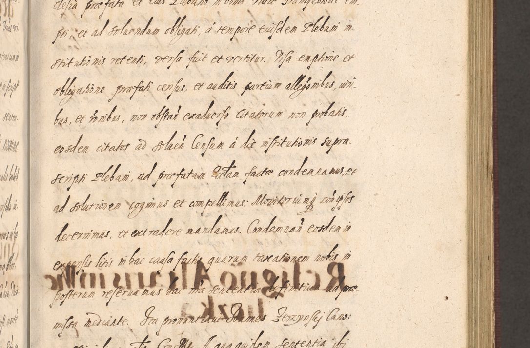 Zdjęcie nr 213 dla obiektu archiwalnego: Acta actorum causarum obligationum institutionum, decretorum, constitutionum, quietonum, resignonum, cessionum, accaeterarum, obseruonum tam iudicialium quam extraiudicialium coram Admondo Reverendo Domino Joanne Zerzynski Canonico, Vicario in Spiritualibus et Officiali generali Cracoviensis Iudice deputati per Illustrissimum ac Reverendissimum Dominum Martinum Szyszkowski Dei et Apostolice Sedis gratia Episcopum Cracoviensis ad Annum Domini Millesimum Sexcentesimum Decimum Septimum Indicatione quindecima Pontificus SS. D. N. D. Pauli Divina providentia Papae V. foeliciter moderni anno ipsus duodecimo continuantur
