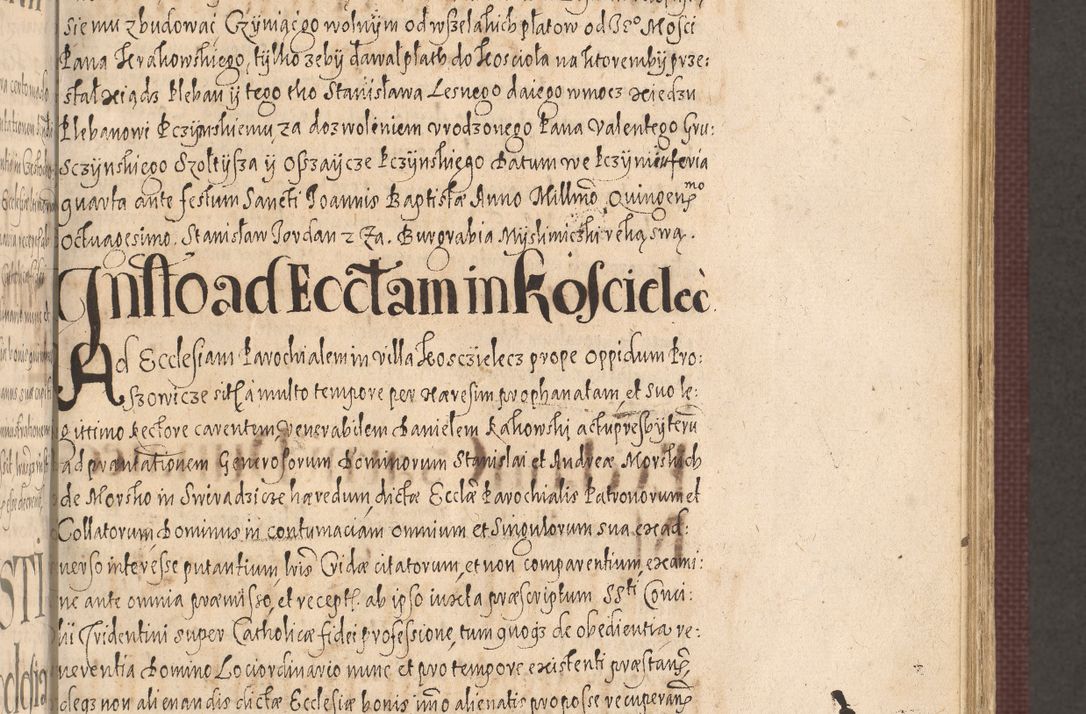 Zdjęcie nr 411 dla obiektu archiwalnego: Acta actorum causarum obligationum institutionum, decretorum, constitutionum, quietonum, resignonum, cessionum, accaeterarum, obseruonum tam iudicialium quam extraiudicialium coram Admondo Reverendo Domino Joanne Zerzynski Canonico, Vicario in Spiritualibus et Officiali generali Cracoviensis Iudice deputati per Illustrissimum ac Reverendissimum Dominum Martinum Szyszkowski Dei et Apostolice Sedis gratia Episcopum Cracoviensis ad Annum Domini Millesimum Sexcentesimum Decimum Septimum Indicatione quindecima Pontificus SS. D. N. D. Pauli Divina providentia Papae V. foeliciter moderni anno ipsus duodecimo continuantur