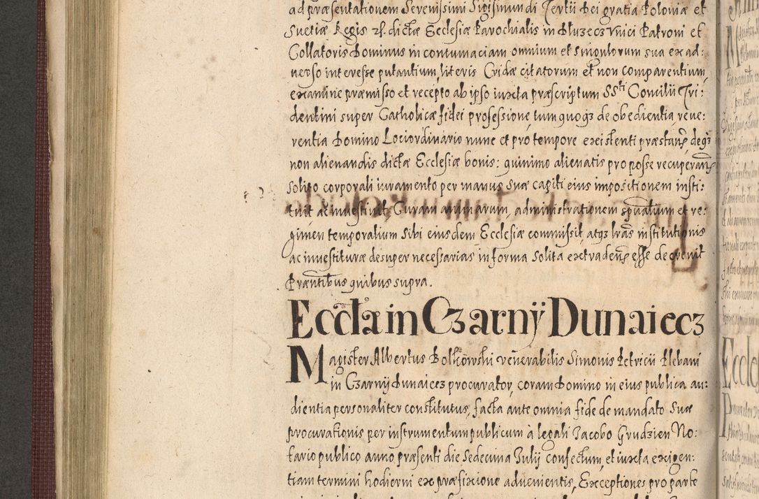 Zdjęcie nr 412 dla obiektu archiwalnego: Acta actorum causarum obligationum institutionum, decretorum, constitutionum, quietonum, resignonum, cessionum, accaeterarum, obseruonum tam iudicialium quam extraiudicialium coram Admondo Reverendo Domino Joanne Zerzynski Canonico, Vicario in Spiritualibus et Officiali generali Cracoviensis Iudice deputati per Illustrissimum ac Reverendissimum Dominum Martinum Szyszkowski Dei et Apostolice Sedis gratia Episcopum Cracoviensis ad Annum Domini Millesimum Sexcentesimum Decimum Septimum Indicatione quindecima Pontificus SS. D. N. D. Pauli Divina providentia Papae V. foeliciter moderni anno ipsus duodecimo continuantur
