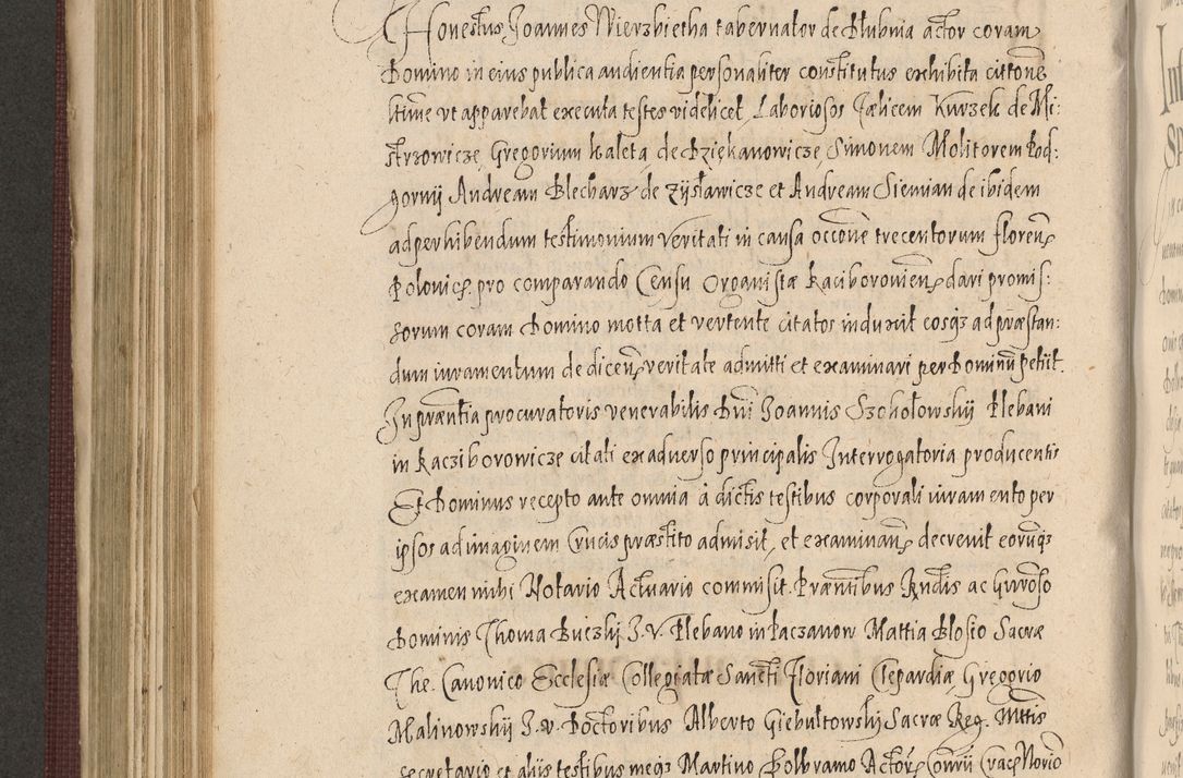 Zdjęcie nr 600 dla obiektu archiwalnego: Acta actorum causarum obligationum institutionum, decretorum, constitutionum, quietonum, resignonum, cessionum, accaeterarum, obseruonum tam iudicialium quam extraiudicialium coram Admondo Reverendo Domino Joanne Zerzynski Canonico, Vicario in Spiritualibus et Officiali generali Cracoviensis Iudice deputati per Illustrissimum ac Reverendissimum Dominum Martinum Szyszkowski Dei et Apostolice Sedis gratia Episcopum Cracoviensis ad Annum Domini Millesimum Sexcentesimum Decimum Septimum Indicatione quindecima Pontificus SS. D. N. D. Pauli Divina providentia Papae V. foeliciter moderni anno ipsus duodecimo continuantur