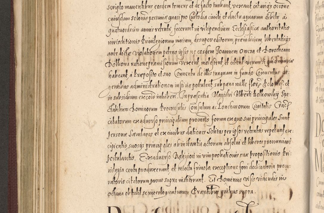 Zdjęcie nr 588 dla obiektu archiwalnego: Acta actorum causarum obligationum institutionum, decretorum, constitutionum, quietonum, resignonum, cessionum, accaeterarum, obseruonum tam iudicialium quam extraiudicialium coram Admondo Reverendo Domino Joanne Zerzynski Canonico, Vicario in Spiritualibus et Officiali generali Cracoviensis Iudice deputati per Illustrissimum ac Reverendissimum Dominum Martinum Szyszkowski Dei et Apostolice Sedis gratia Episcopum Cracoviensis ad Annum Domini Millesimum Sexcentesimum Decimum Septimum Indicatione quindecima Pontificus SS. D. N. D. Pauli Divina providentia Papae V. foeliciter moderni anno ipsus duodecimo continuantur