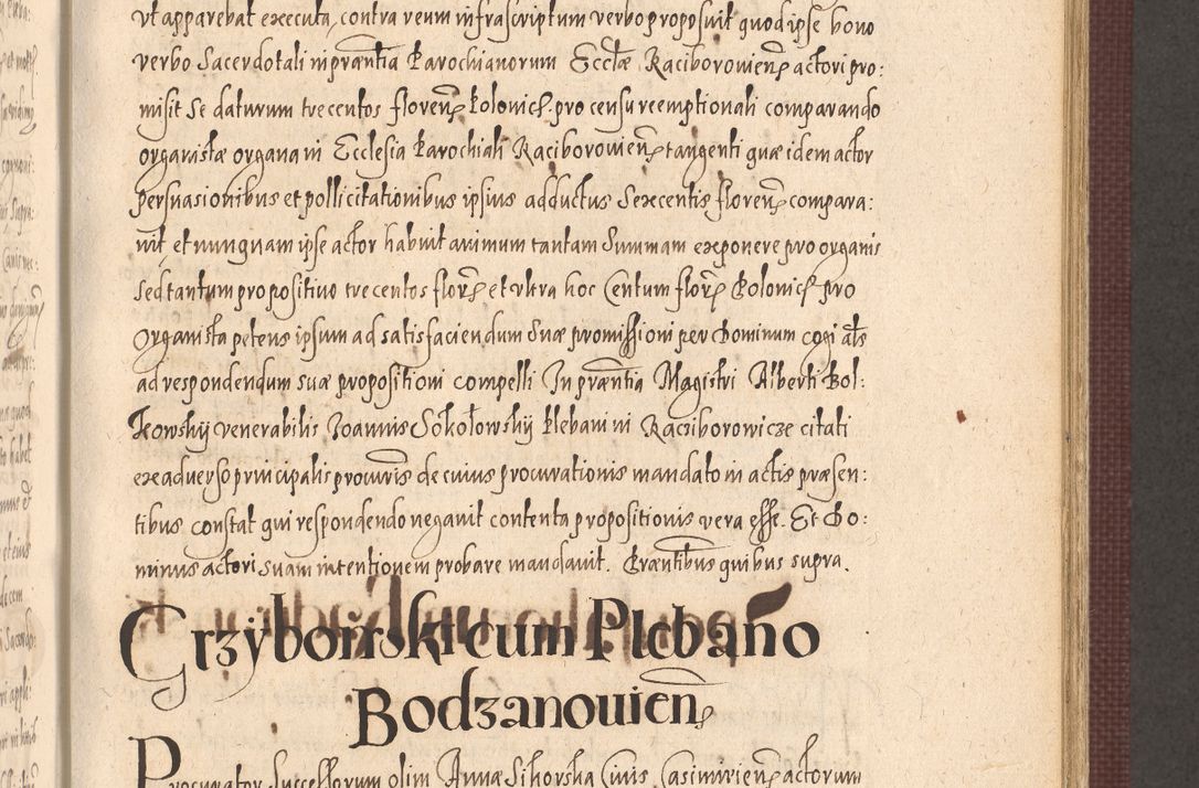 Zdjęcie nr 583 dla obiektu archiwalnego: Acta actorum causarum obligationum institutionum, decretorum, constitutionum, quietonum, resignonum, cessionum, accaeterarum, obseruonum tam iudicialium quam extraiudicialium coram Admondo Reverendo Domino Joanne Zerzynski Canonico, Vicario in Spiritualibus et Officiali generali Cracoviensis Iudice deputati per Illustrissimum ac Reverendissimum Dominum Martinum Szyszkowski Dei et Apostolice Sedis gratia Episcopum Cracoviensis ad Annum Domini Millesimum Sexcentesimum Decimum Septimum Indicatione quindecima Pontificus SS. D. N. D. Pauli Divina providentia Papae V. foeliciter moderni anno ipsus duodecimo continuantur