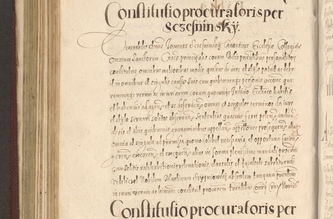 Zdjęcie nr 576 dla obiektu archiwalnego: Acta actorum causarum obligationum institutionum, decretorum, constitutionum, quietonum, resignonum, cessionum, accaeterarum, obseruonum tam iudicialium quam extraiudicialium coram Admondo Reverendo Domino Joanne Zerzynski Canonico, Vicario in Spiritualibus et Officiali generali Cracoviensis Iudice deputati per Illustrissimum ac Reverendissimum Dominum Martinum Szyszkowski Dei et Apostolice Sedis gratia Episcopum Cracoviensis ad Annum Domini Millesimum Sexcentesimum Decimum Septimum Indicatione quindecima Pontificus SS. D. N. D. Pauli Divina providentia Papae V. foeliciter moderni anno ipsus duodecimo continuantur