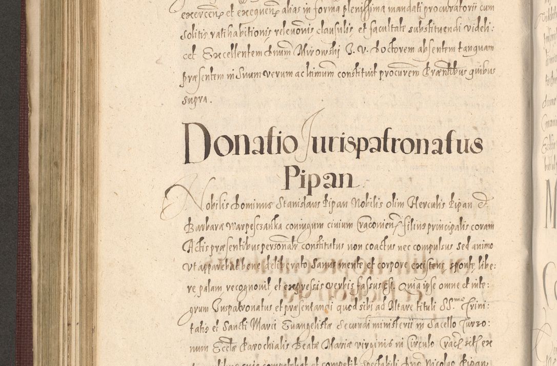 Zdjęcie nr 572 dla obiektu archiwalnego: Acta actorum causarum obligationum institutionum, decretorum, constitutionum, quietonum, resignonum, cessionum, accaeterarum, obseruonum tam iudicialium quam extraiudicialium coram Admondo Reverendo Domino Joanne Zerzynski Canonico, Vicario in Spiritualibus et Officiali generali Cracoviensis Iudice deputati per Illustrissimum ac Reverendissimum Dominum Martinum Szyszkowski Dei et Apostolice Sedis gratia Episcopum Cracoviensis ad Annum Domini Millesimum Sexcentesimum Decimum Septimum Indicatione quindecima Pontificus SS. D. N. D. Pauli Divina providentia Papae V. foeliciter moderni anno ipsus duodecimo continuantur
