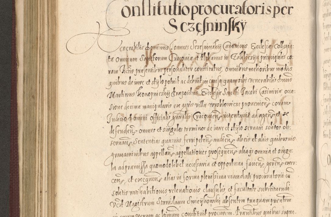 Zdjęcie nr 570 dla obiektu archiwalnego: Acta actorum causarum obligationum institutionum, decretorum, constitutionum, quietonum, resignonum, cessionum, accaeterarum, obseruonum tam iudicialium quam extraiudicialium coram Admondo Reverendo Domino Joanne Zerzynski Canonico, Vicario in Spiritualibus et Officiali generali Cracoviensis Iudice deputati per Illustrissimum ac Reverendissimum Dominum Martinum Szyszkowski Dei et Apostolice Sedis gratia Episcopum Cracoviensis ad Annum Domini Millesimum Sexcentesimum Decimum Septimum Indicatione quindecima Pontificus SS. D. N. D. Pauli Divina providentia Papae V. foeliciter moderni anno ipsus duodecimo continuantur