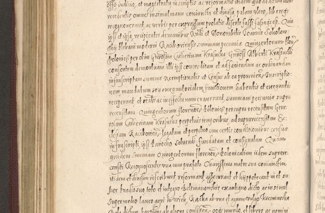 Zdjęcie nr 562 dla obiektu archiwalnego: Acta actorum causarum obligationum institutionum, decretorum, constitutionum, quietonum, resignonum, cessionum, accaeterarum, obseruonum tam iudicialium quam extraiudicialium coram Admondo Reverendo Domino Joanne Zerzynski Canonico, Vicario in Spiritualibus et Officiali generali Cracoviensis Iudice deputati per Illustrissimum ac Reverendissimum Dominum Martinum Szyszkowski Dei et Apostolice Sedis gratia Episcopum Cracoviensis ad Annum Domini Millesimum Sexcentesimum Decimum Septimum Indicatione quindecima Pontificus SS. D. N. D. Pauli Divina providentia Papae V. foeliciter moderni anno ipsus duodecimo continuantur