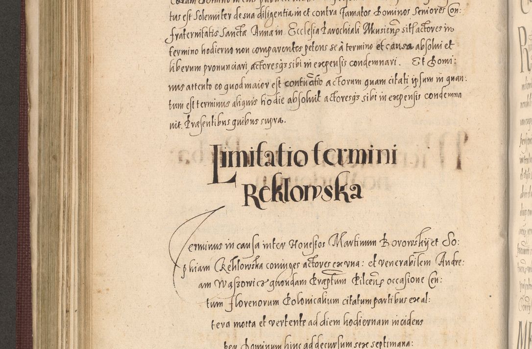 Zdjęcie nr 554 dla obiektu archiwalnego: Acta actorum causarum obligationum institutionum, decretorum, constitutionum, quietonum, resignonum, cessionum, accaeterarum, obseruonum tam iudicialium quam extraiudicialium coram Admondo Reverendo Domino Joanne Zerzynski Canonico, Vicario in Spiritualibus et Officiali generali Cracoviensis Iudice deputati per Illustrissimum ac Reverendissimum Dominum Martinum Szyszkowski Dei et Apostolice Sedis gratia Episcopum Cracoviensis ad Annum Domini Millesimum Sexcentesimum Decimum Septimum Indicatione quindecima Pontificus SS. D. N. D. Pauli Divina providentia Papae V. foeliciter moderni anno ipsus duodecimo continuantur
