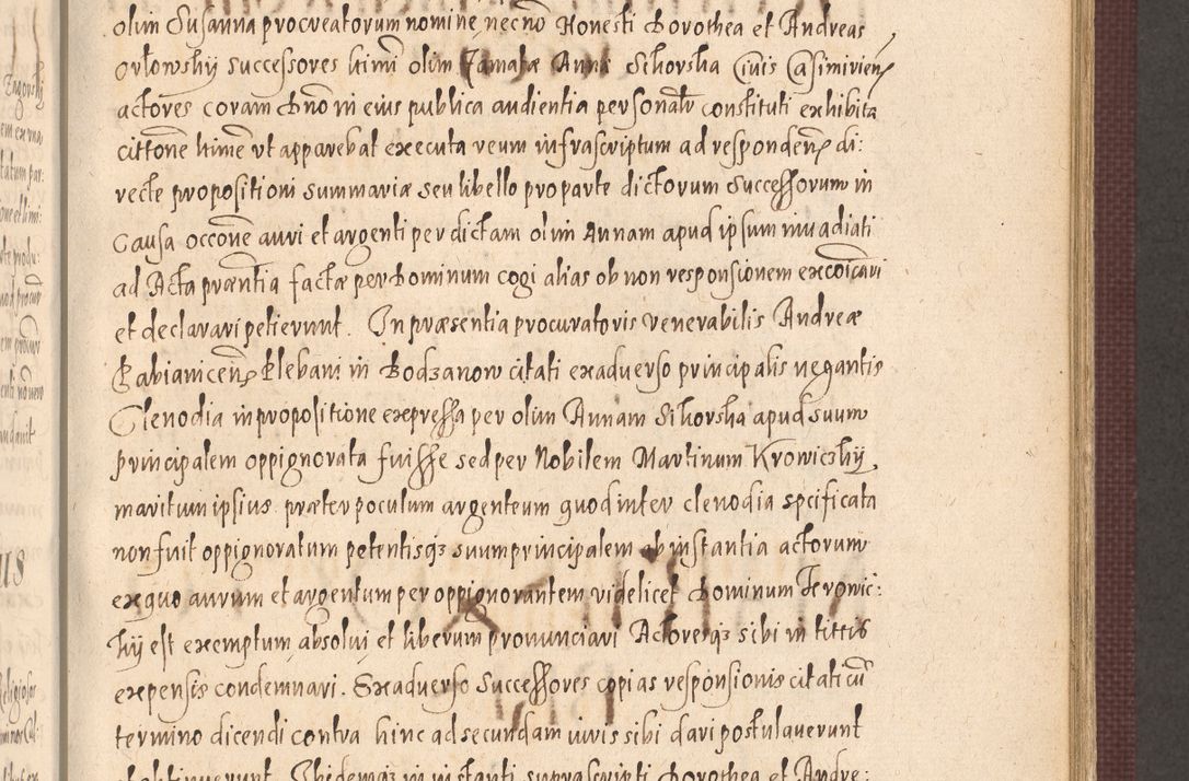 Zdjęcie nr 533 dla obiektu archiwalnego: Acta actorum causarum obligationum institutionum, decretorum, constitutionum, quietonum, resignonum, cessionum, accaeterarum, obseruonum tam iudicialium quam extraiudicialium coram Admondo Reverendo Domino Joanne Zerzynski Canonico, Vicario in Spiritualibus et Officiali generali Cracoviensis Iudice deputati per Illustrissimum ac Reverendissimum Dominum Martinum Szyszkowski Dei et Apostolice Sedis gratia Episcopum Cracoviensis ad Annum Domini Millesimum Sexcentesimum Decimum Septimum Indicatione quindecima Pontificus SS. D. N. D. Pauli Divina providentia Papae V. foeliciter moderni anno ipsus duodecimo continuantur