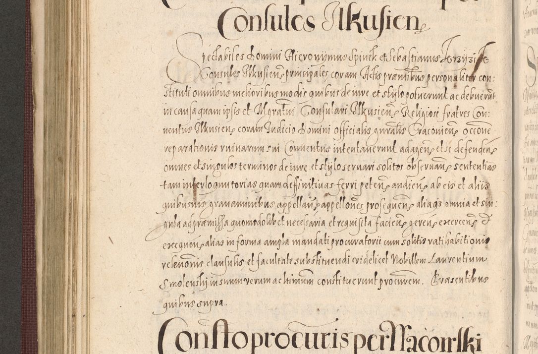 Zdjęcie nr 518 dla obiektu archiwalnego: Acta actorum causarum obligationum institutionum, decretorum, constitutionum, quietonum, resignonum, cessionum, accaeterarum, obseruonum tam iudicialium quam extraiudicialium coram Admondo Reverendo Domino Joanne Zerzynski Canonico, Vicario in Spiritualibus et Officiali generali Cracoviensis Iudice deputati per Illustrissimum ac Reverendissimum Dominum Martinum Szyszkowski Dei et Apostolice Sedis gratia Episcopum Cracoviensis ad Annum Domini Millesimum Sexcentesimum Decimum Septimum Indicatione quindecima Pontificus SS. D. N. D. Pauli Divina providentia Papae V. foeliciter moderni anno ipsus duodecimo continuantur
