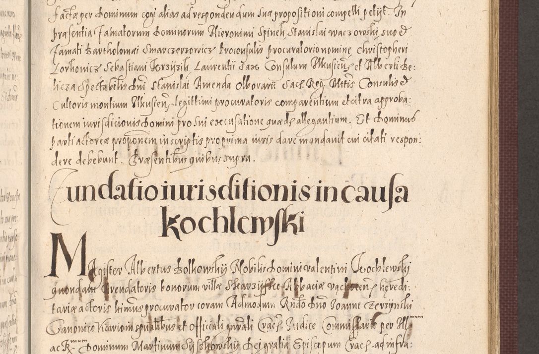 Zdjęcie nr 515 dla obiektu archiwalnego: Acta actorum causarum obligationum institutionum, decretorum, constitutionum, quietonum, resignonum, cessionum, accaeterarum, obseruonum tam iudicialium quam extraiudicialium coram Admondo Reverendo Domino Joanne Zerzynski Canonico, Vicario in Spiritualibus et Officiali generali Cracoviensis Iudice deputati per Illustrissimum ac Reverendissimum Dominum Martinum Szyszkowski Dei et Apostolice Sedis gratia Episcopum Cracoviensis ad Annum Domini Millesimum Sexcentesimum Decimum Septimum Indicatione quindecima Pontificus SS. D. N. D. Pauli Divina providentia Papae V. foeliciter moderni anno ipsus duodecimo continuantur