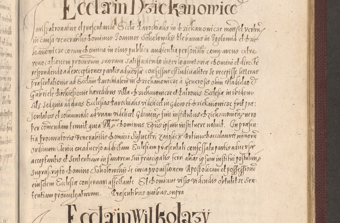 Zdjęcie nr 511 dla obiektu archiwalnego: Acta actorum causarum obligationum institutionum, decretorum, constitutionum, quietonum, resignonum, cessionum, accaeterarum, obseruonum tam iudicialium quam extraiudicialium coram Admondo Reverendo Domino Joanne Zerzynski Canonico, Vicario in Spiritualibus et Officiali generali Cracoviensis Iudice deputati per Illustrissimum ac Reverendissimum Dominum Martinum Szyszkowski Dei et Apostolice Sedis gratia Episcopum Cracoviensis ad Annum Domini Millesimum Sexcentesimum Decimum Septimum Indicatione quindecima Pontificus SS. D. N. D. Pauli Divina providentia Papae V. foeliciter moderni anno ipsus duodecimo continuantur