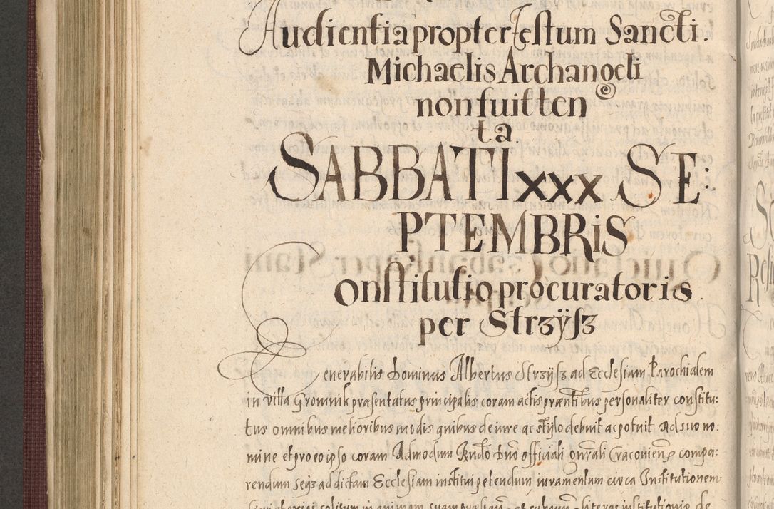 Zdjęcie nr 508 dla obiektu archiwalnego: Acta actorum causarum obligationum institutionum, decretorum, constitutionum, quietonum, resignonum, cessionum, accaeterarum, obseruonum tam iudicialium quam extraiudicialium coram Admondo Reverendo Domino Joanne Zerzynski Canonico, Vicario in Spiritualibus et Officiali generali Cracoviensis Iudice deputati per Illustrissimum ac Reverendissimum Dominum Martinum Szyszkowski Dei et Apostolice Sedis gratia Episcopum Cracoviensis ad Annum Domini Millesimum Sexcentesimum Decimum Septimum Indicatione quindecima Pontificus SS. D. N. D. Pauli Divina providentia Papae V. foeliciter moderni anno ipsus duodecimo continuantur