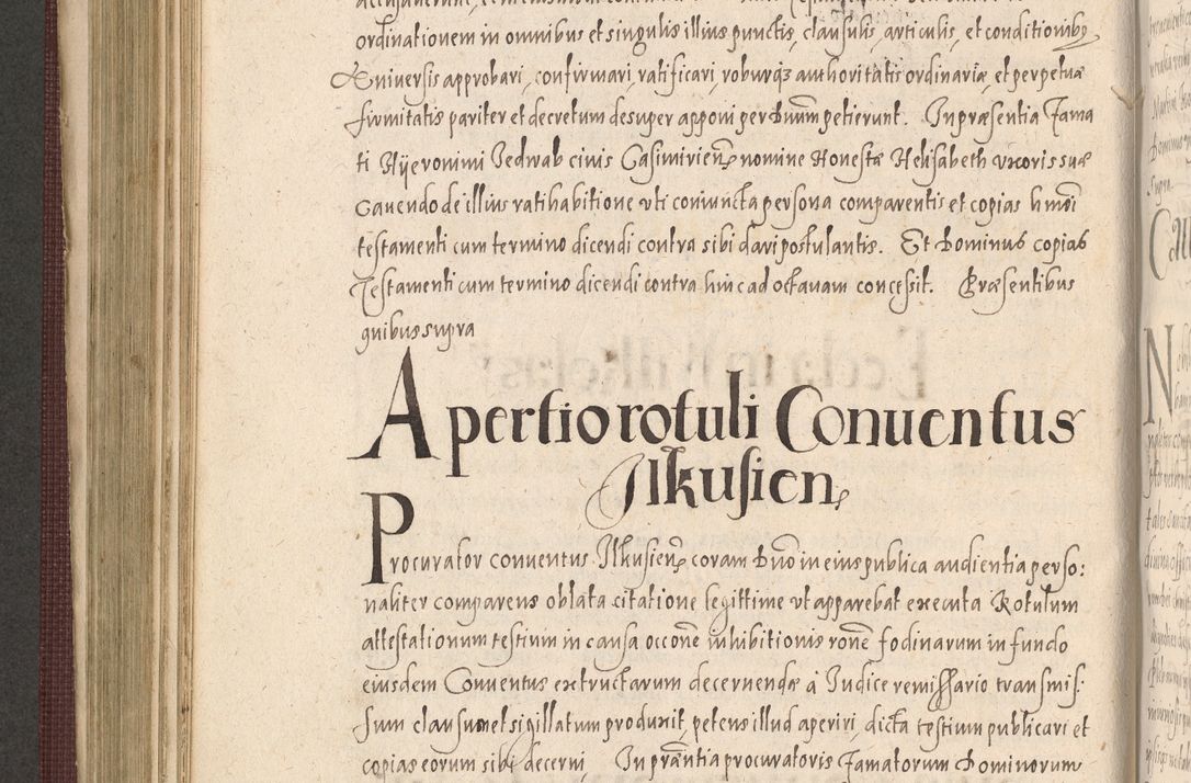 Zdjęcie nr 502 dla obiektu archiwalnego: Acta actorum causarum obligationum institutionum, decretorum, constitutionum, quietonum, resignonum, cessionum, accaeterarum, obseruonum tam iudicialium quam extraiudicialium coram Admondo Reverendo Domino Joanne Zerzynski Canonico, Vicario in Spiritualibus et Officiali generali Cracoviensis Iudice deputati per Illustrissimum ac Reverendissimum Dominum Martinum Szyszkowski Dei et Apostolice Sedis gratia Episcopum Cracoviensis ad Annum Domini Millesimum Sexcentesimum Decimum Septimum Indicatione quindecima Pontificus SS. D. N. D. Pauli Divina providentia Papae V. foeliciter moderni anno ipsus duodecimo continuantur