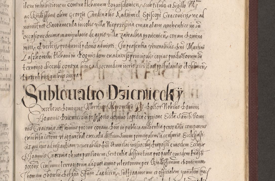 Zdjęcie nr 489 dla obiektu archiwalnego: Acta actorum causarum obligationum institutionum, decretorum, constitutionum, quietonum, resignonum, cessionum, accaeterarum, obseruonum tam iudicialium quam extraiudicialium coram Admondo Reverendo Domino Joanne Zerzynski Canonico, Vicario in Spiritualibus et Officiali generali Cracoviensis Iudice deputati per Illustrissimum ac Reverendissimum Dominum Martinum Szyszkowski Dei et Apostolice Sedis gratia Episcopum Cracoviensis ad Annum Domini Millesimum Sexcentesimum Decimum Septimum Indicatione quindecima Pontificus SS. D. N. D. Pauli Divina providentia Papae V. foeliciter moderni anno ipsus duodecimo continuantur
