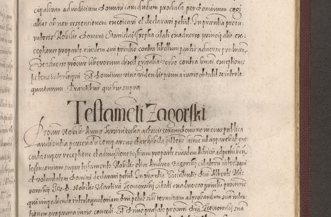 Zdjęcie nr 487 dla obiektu archiwalnego: Acta actorum causarum obligationum institutionum, decretorum, constitutionum, quietonum, resignonum, cessionum, accaeterarum, obseruonum tam iudicialium quam extraiudicialium coram Admondo Reverendo Domino Joanne Zerzynski Canonico, Vicario in Spiritualibus et Officiali generali Cracoviensis Iudice deputati per Illustrissimum ac Reverendissimum Dominum Martinum Szyszkowski Dei et Apostolice Sedis gratia Episcopum Cracoviensis ad Annum Domini Millesimum Sexcentesimum Decimum Septimum Indicatione quindecima Pontificus SS. D. N. D. Pauli Divina providentia Papae V. foeliciter moderni anno ipsus duodecimo continuantur