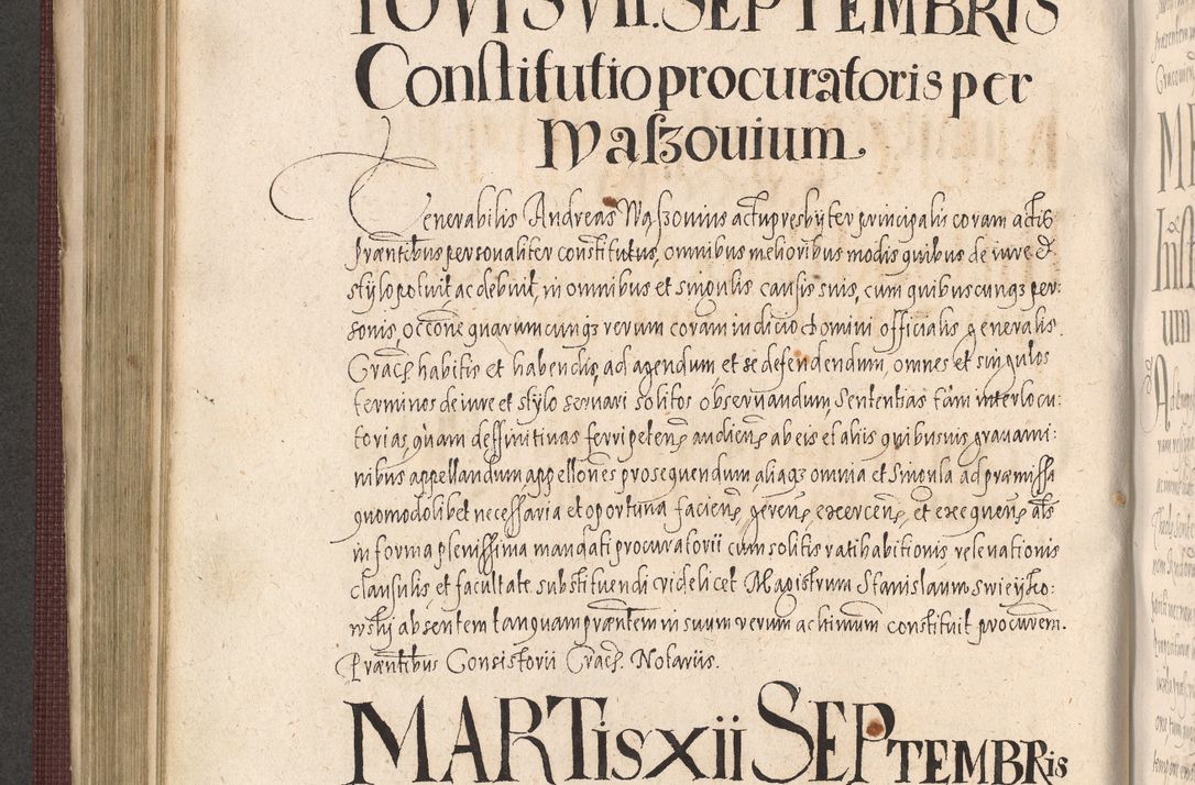 Zdjęcie nr 470 dla obiektu archiwalnego: Acta actorum causarum obligationum institutionum, decretorum, constitutionum, quietonum, resignonum, cessionum, accaeterarum, obseruonum tam iudicialium quam extraiudicialium coram Admondo Reverendo Domino Joanne Zerzynski Canonico, Vicario in Spiritualibus et Officiali generali Cracoviensis Iudice deputati per Illustrissimum ac Reverendissimum Dominum Martinum Szyszkowski Dei et Apostolice Sedis gratia Episcopum Cracoviensis ad Annum Domini Millesimum Sexcentesimum Decimum Septimum Indicatione quindecima Pontificus SS. D. N. D. Pauli Divina providentia Papae V. foeliciter moderni anno ipsus duodecimo continuantur