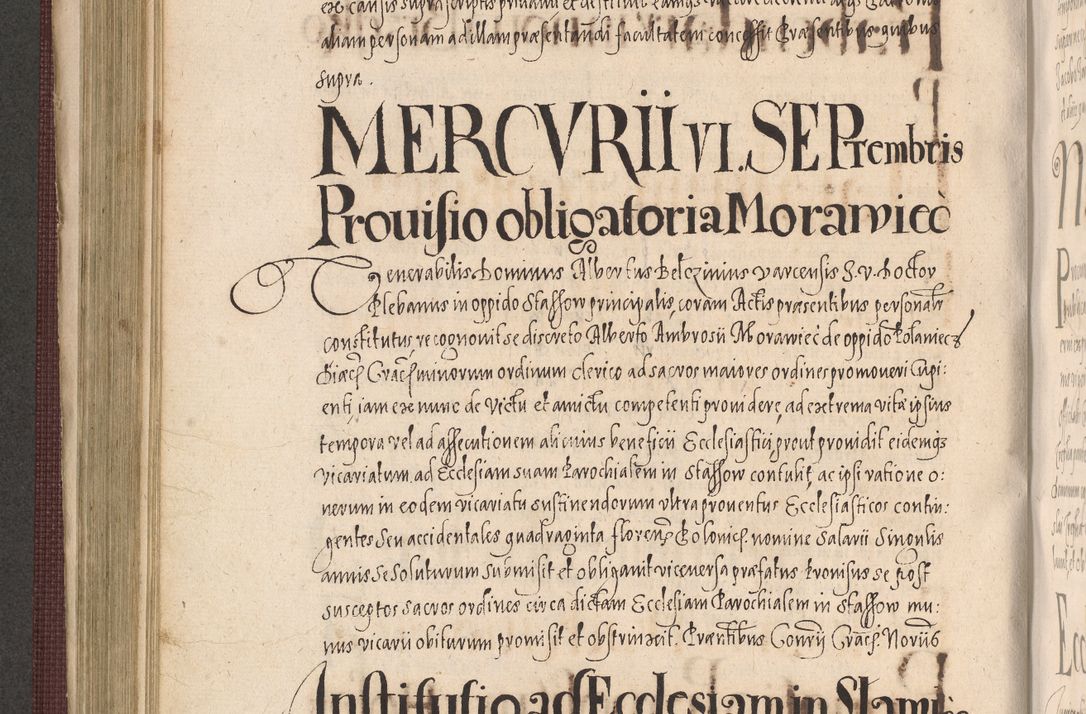 Zdjęcie nr 466 dla obiektu archiwalnego: Acta actorum causarum obligationum institutionum, decretorum, constitutionum, quietonum, resignonum, cessionum, accaeterarum, obseruonum tam iudicialium quam extraiudicialium coram Admondo Reverendo Domino Joanne Zerzynski Canonico, Vicario in Spiritualibus et Officiali generali Cracoviensis Iudice deputati per Illustrissimum ac Reverendissimum Dominum Martinum Szyszkowski Dei et Apostolice Sedis gratia Episcopum Cracoviensis ad Annum Domini Millesimum Sexcentesimum Decimum Septimum Indicatione quindecima Pontificus SS. D. N. D. Pauli Divina providentia Papae V. foeliciter moderni anno ipsus duodecimo continuantur